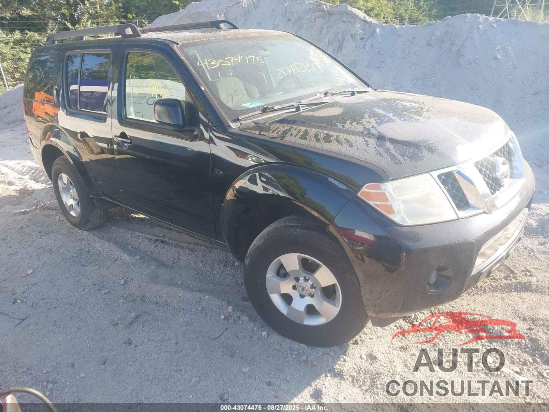 NISSAN PATHFINDER 2010 - 5N1AR1NB0AC618313
