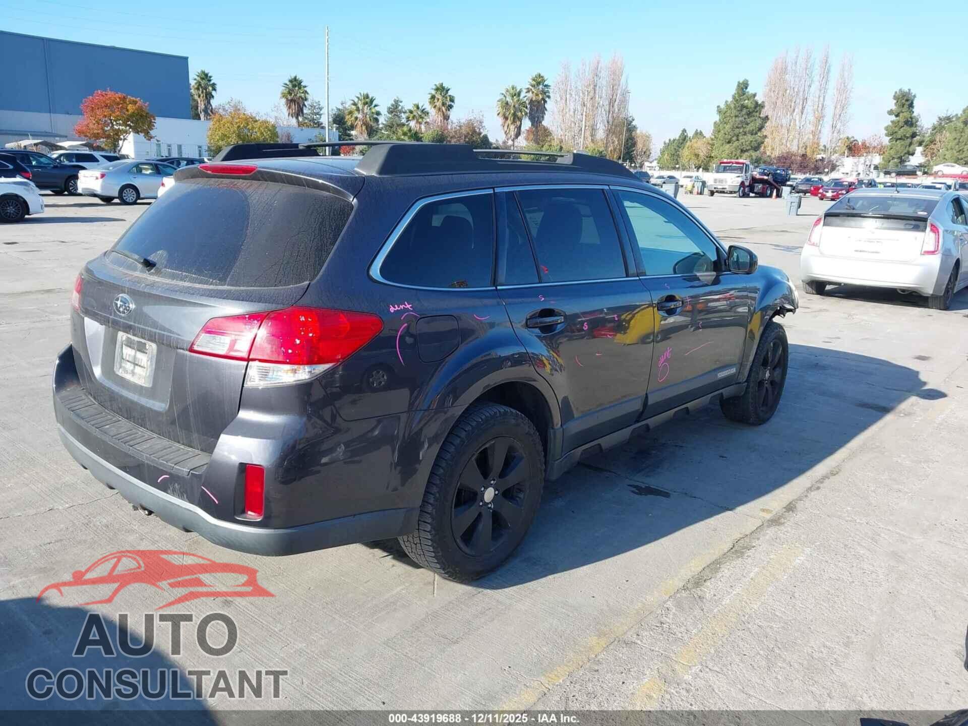 SUBARU OUTBACK 2012 - 4S4BRBGC6C3246348