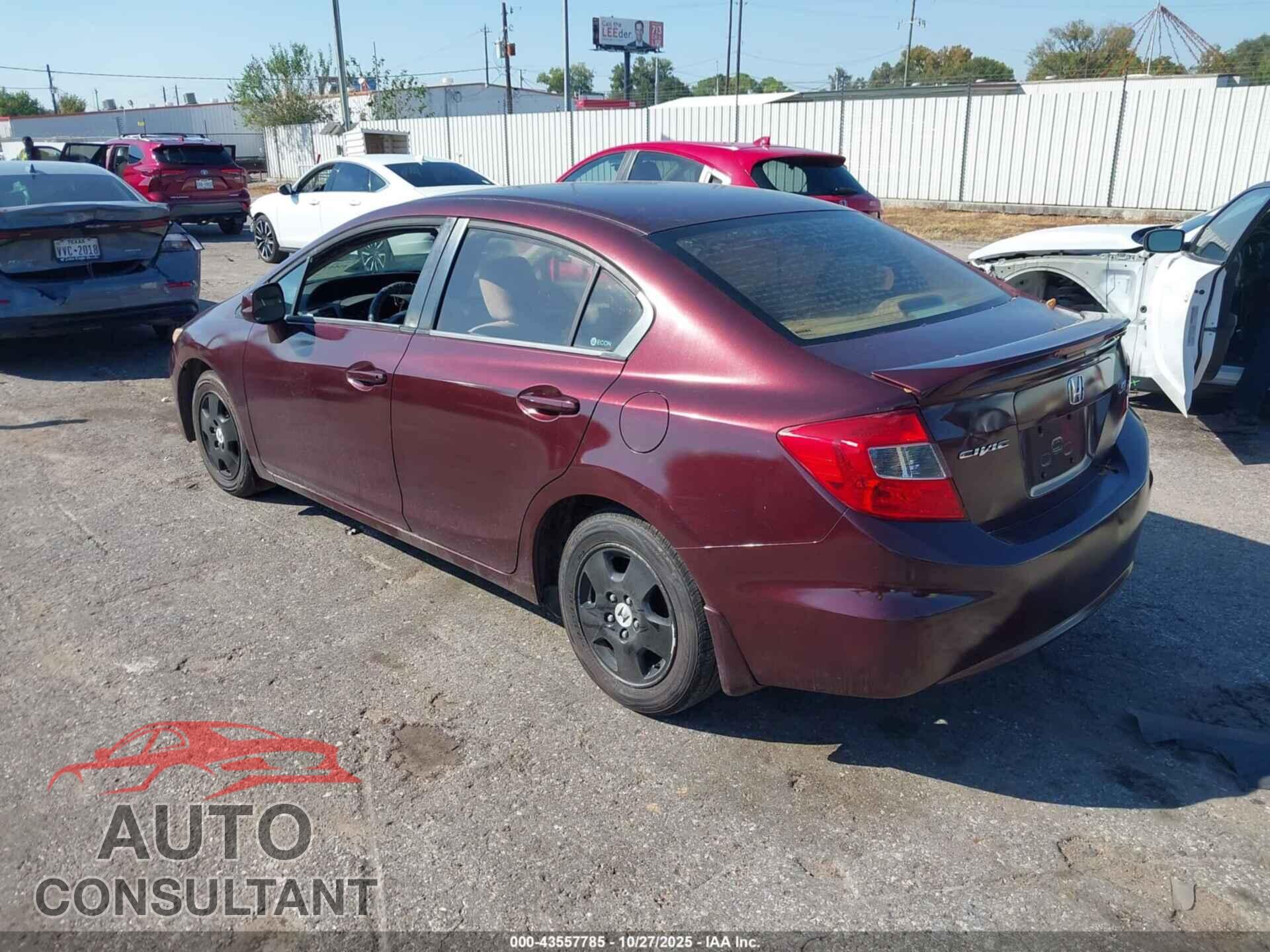 HONDA CIVIC 2012 - 2HGFB2F57CH558528