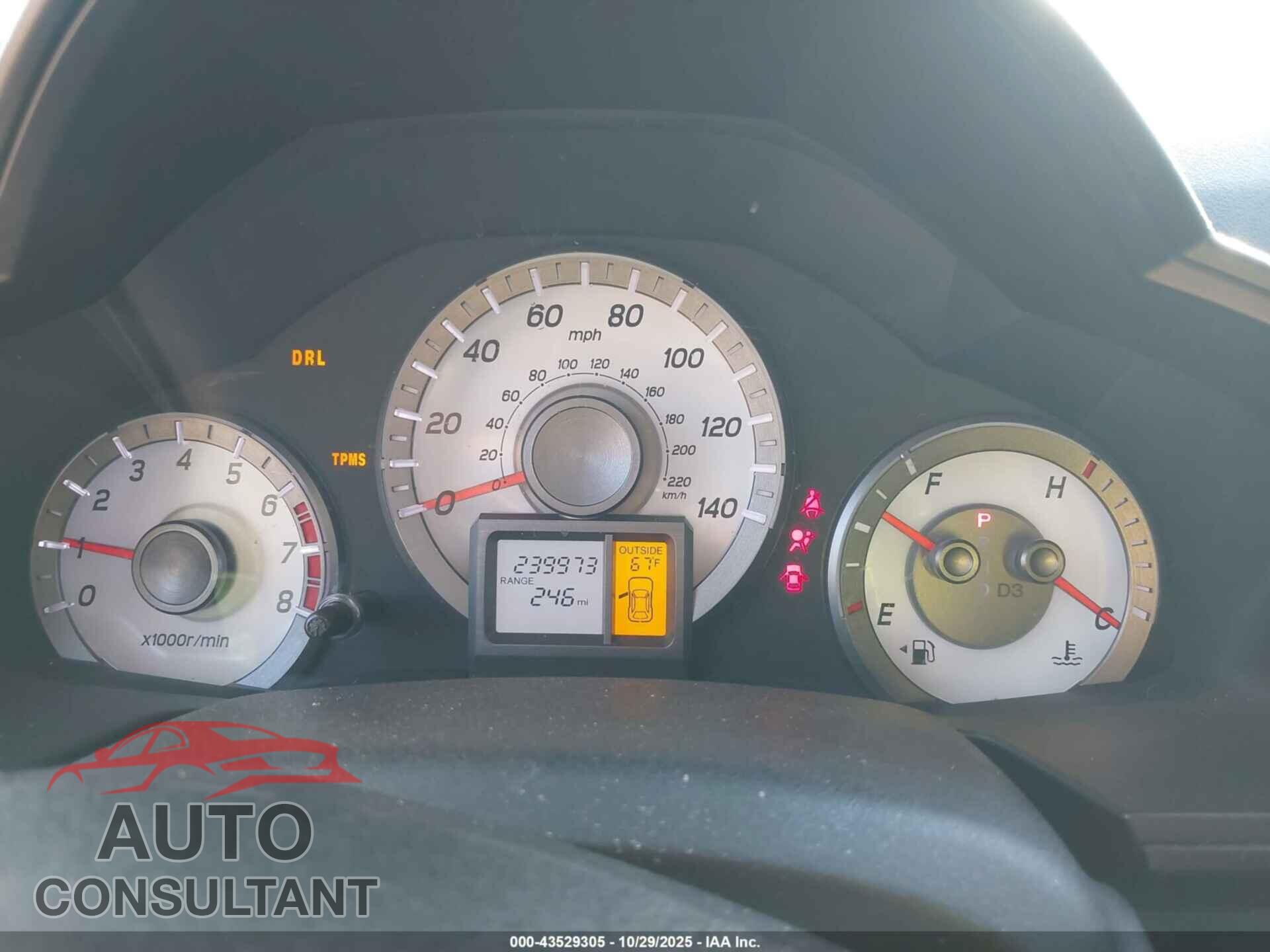 HONDA PILOT 2012 - 5FNYF3H55CB023962