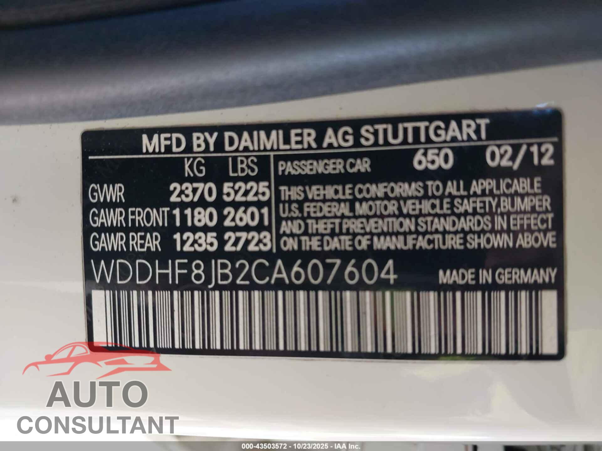 MERCEDES-BENZ E 350 2012 - WDDHF8JB2CA607604