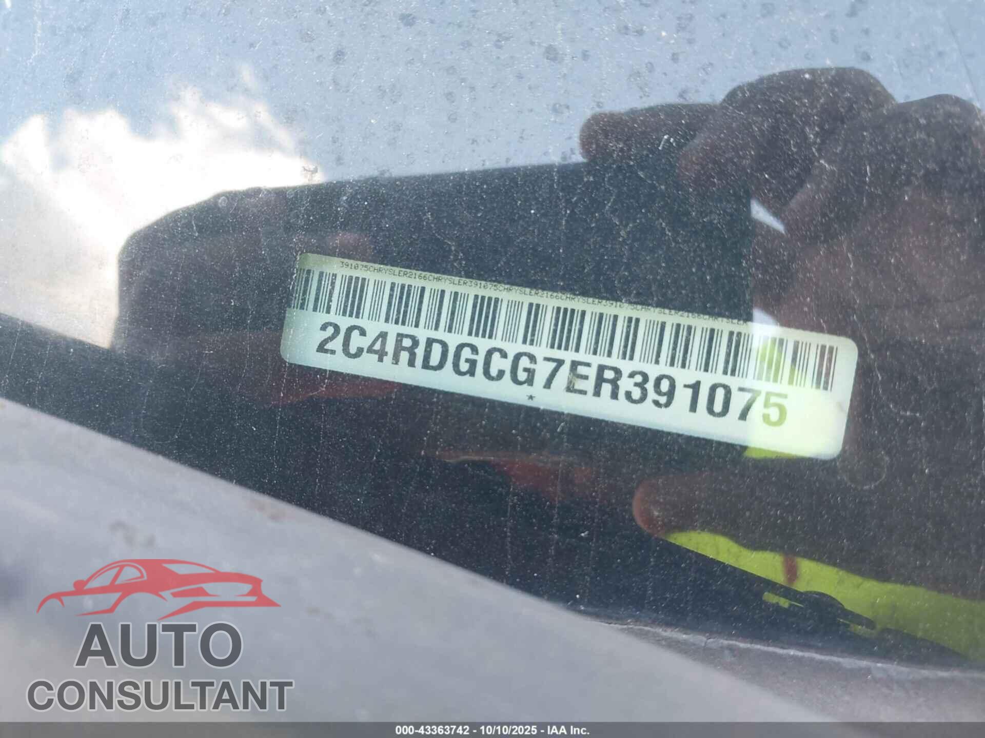 DODGE GRAND CARAVAN 2014 - 2C4RDGCG7ER391075