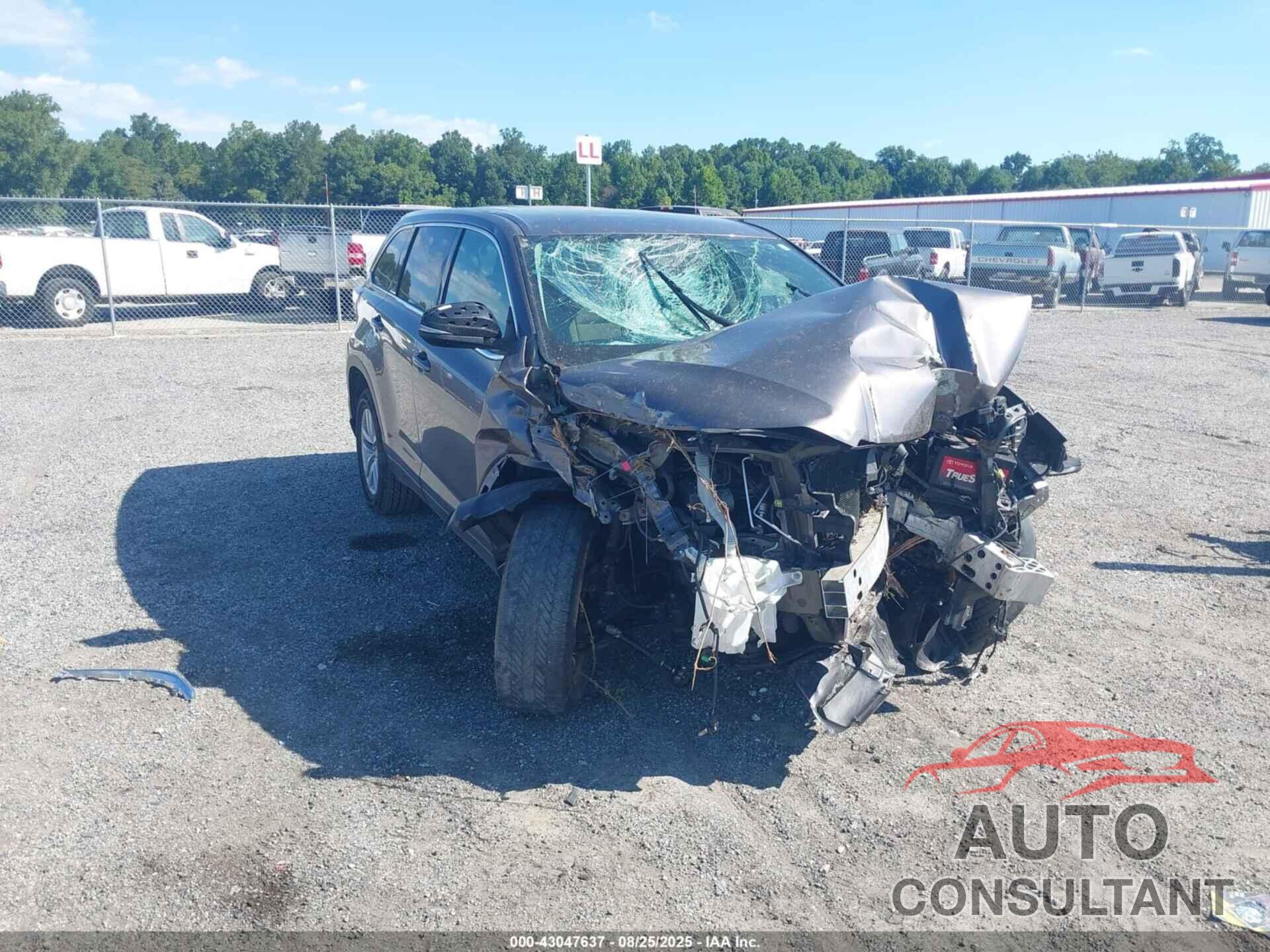 TOYOTA HIGHLANDER 2016 - 5TDZARFH9GS022270