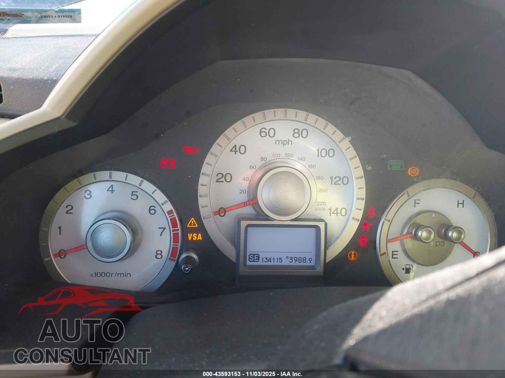 HONDA PILOT 2009 - 5FNYF38829B016096