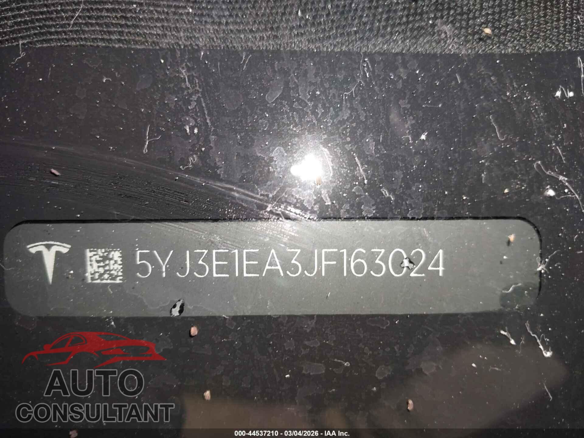TESLA MODEL 3 2018 - 5YJ3E1EA3JF163024