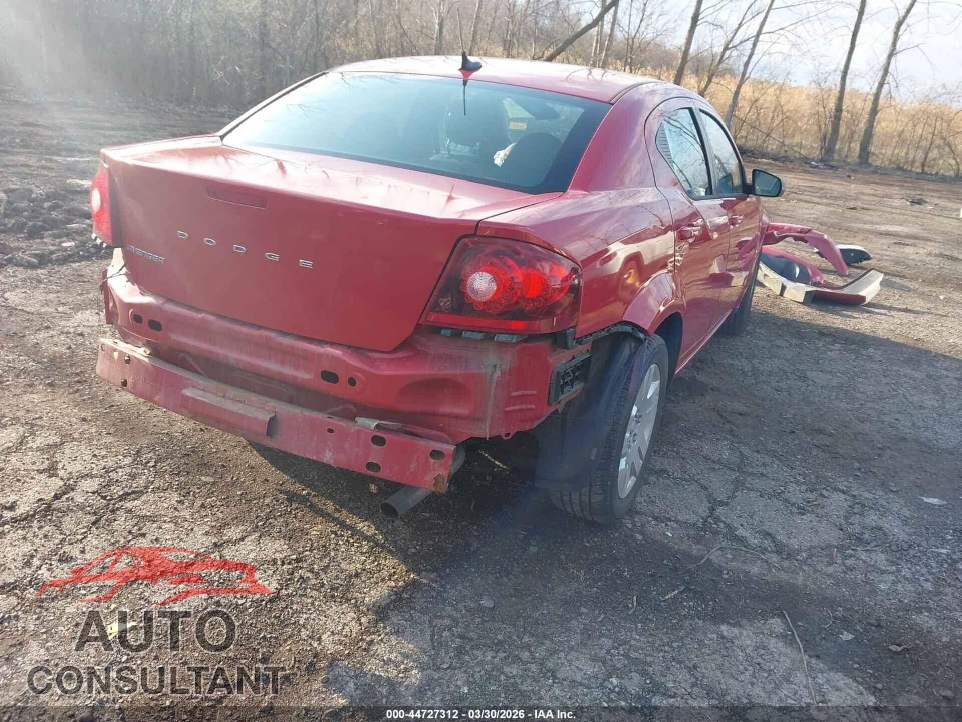 DODGE AVENGER 2013 - 1C3CDZAB0DN637604