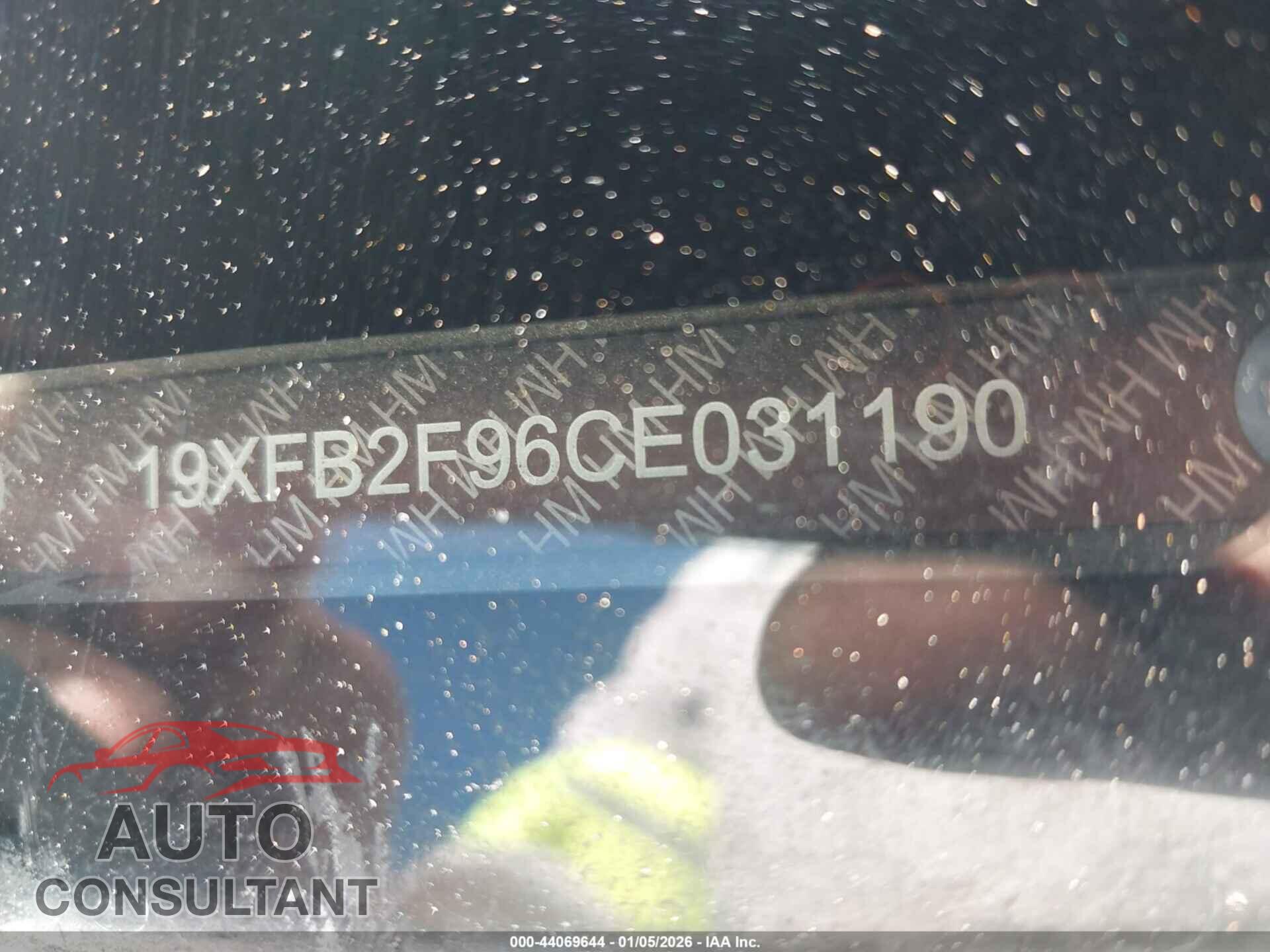 HONDA CIVIC 2012 - 19XFB2F96CE031190