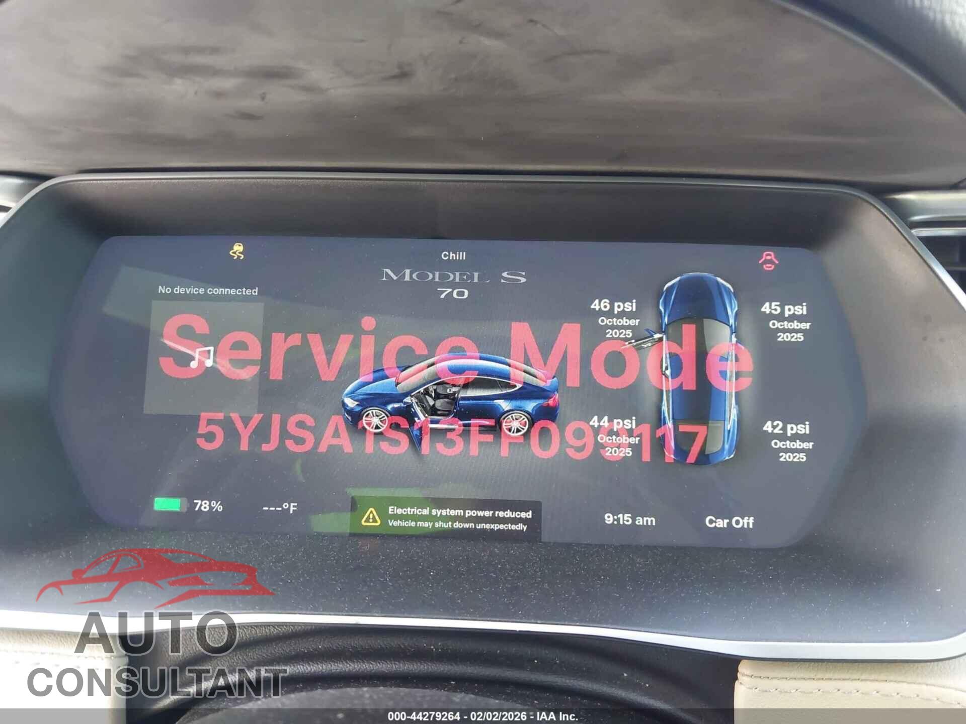 TESLA MODEL S 2015 - 5YJSA1S13FF099117