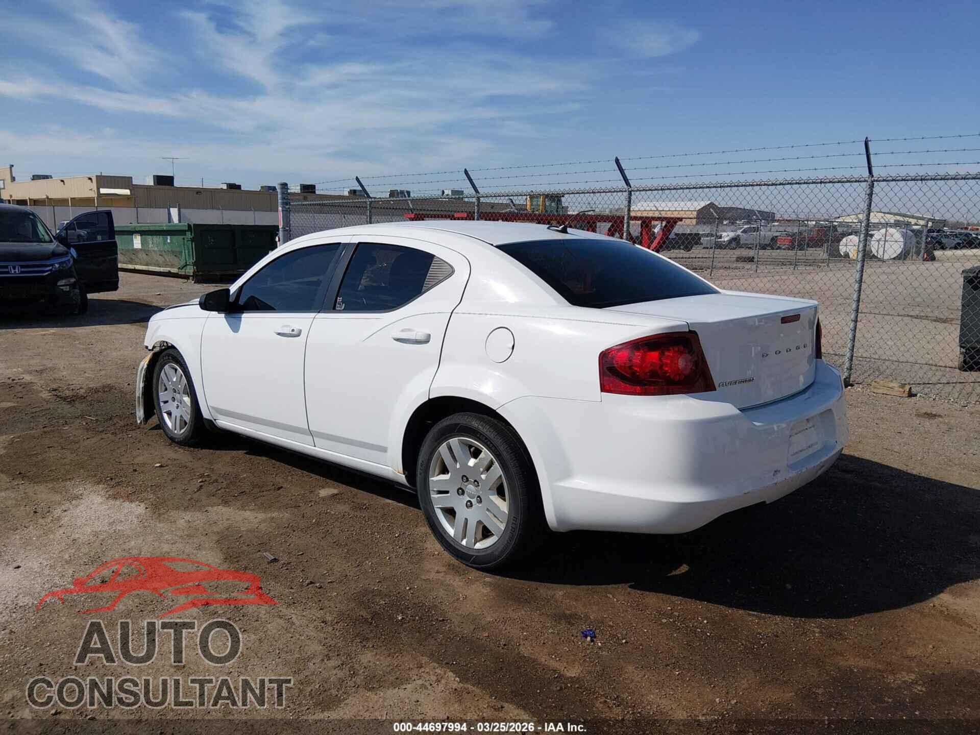 DODGE AVENGER 2013 - 1C3CDZAB9DN677227