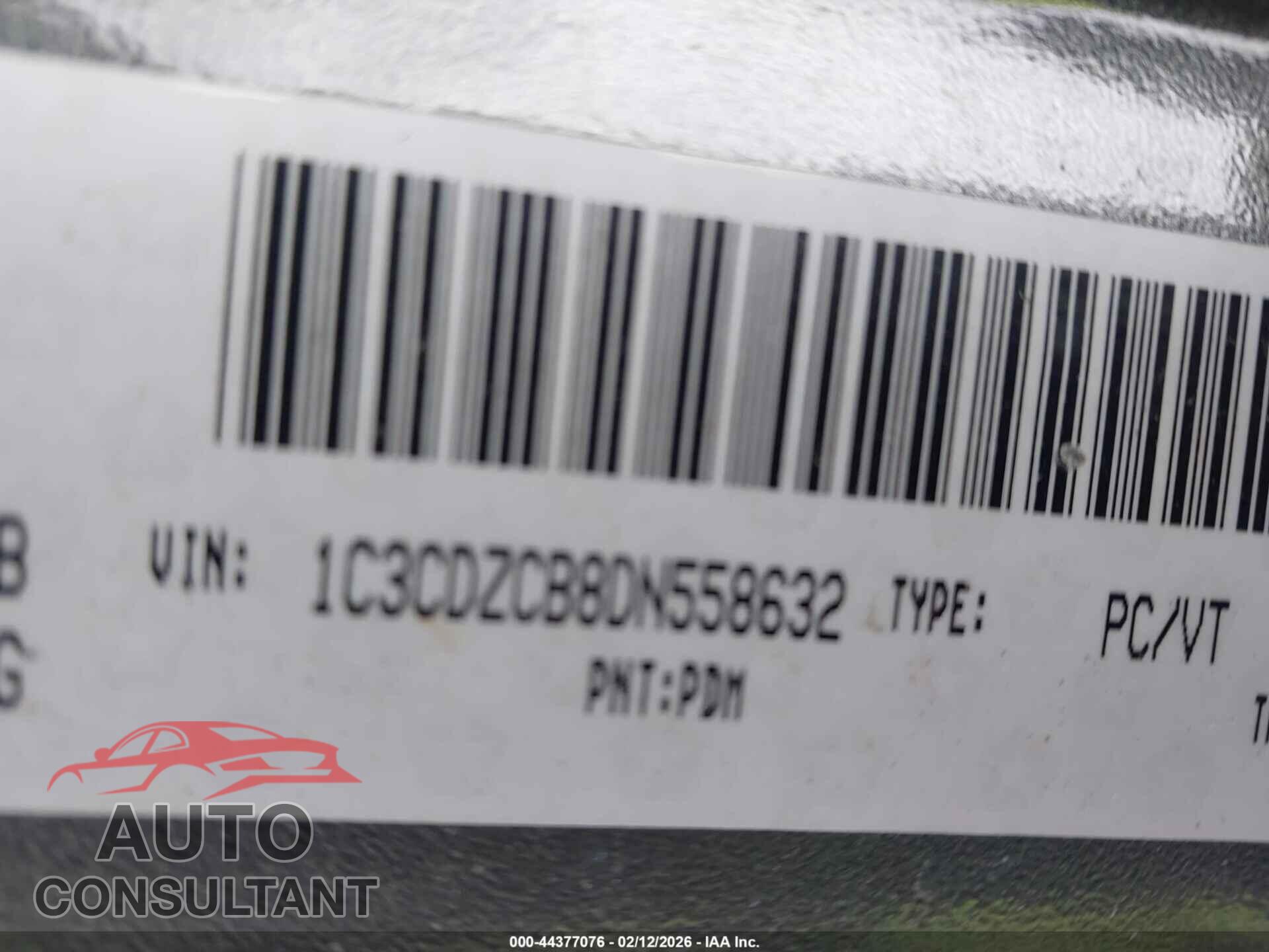DODGE AVENGER 2013 - 1C3CDZCB8DN558632