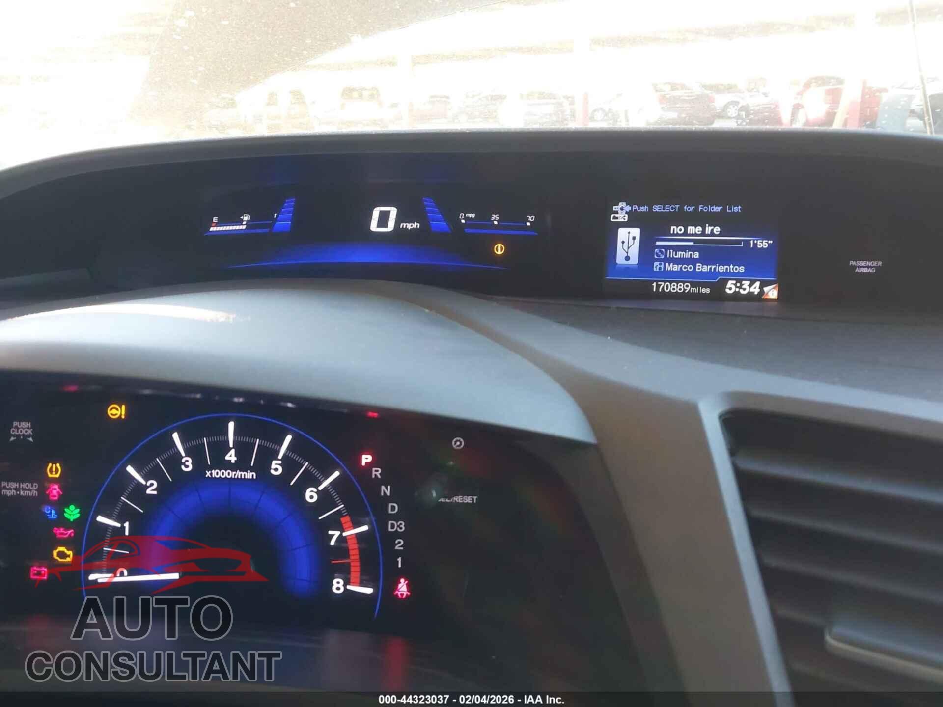 HONDA CIVIC 2012 - 19XFB2F53CE363956