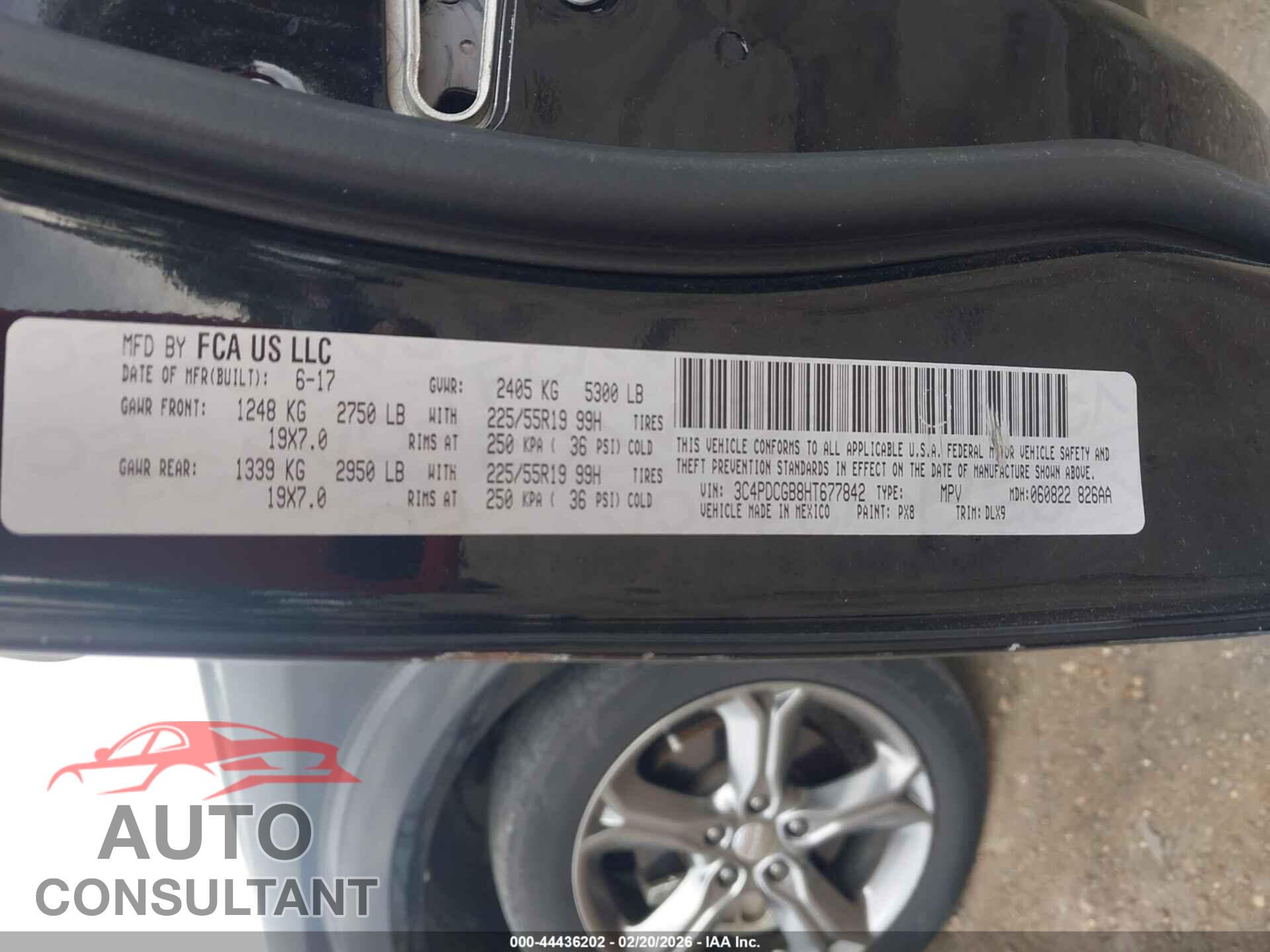 DODGE JOURNEY 2017 - 3C4PDCGB8HT677842