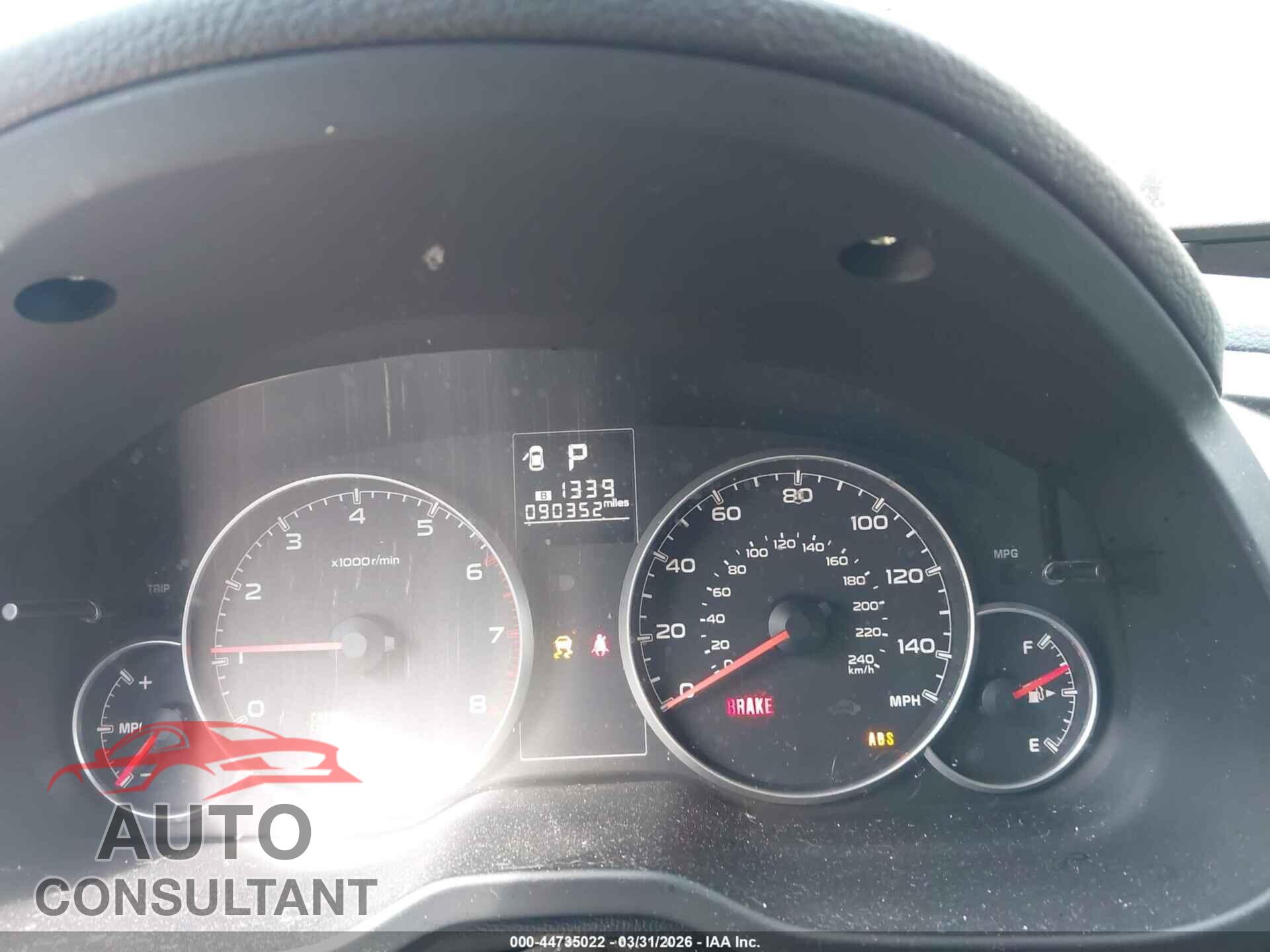 SUBARU OUTBACK 2013 - 4S4BRBCC2D3311252