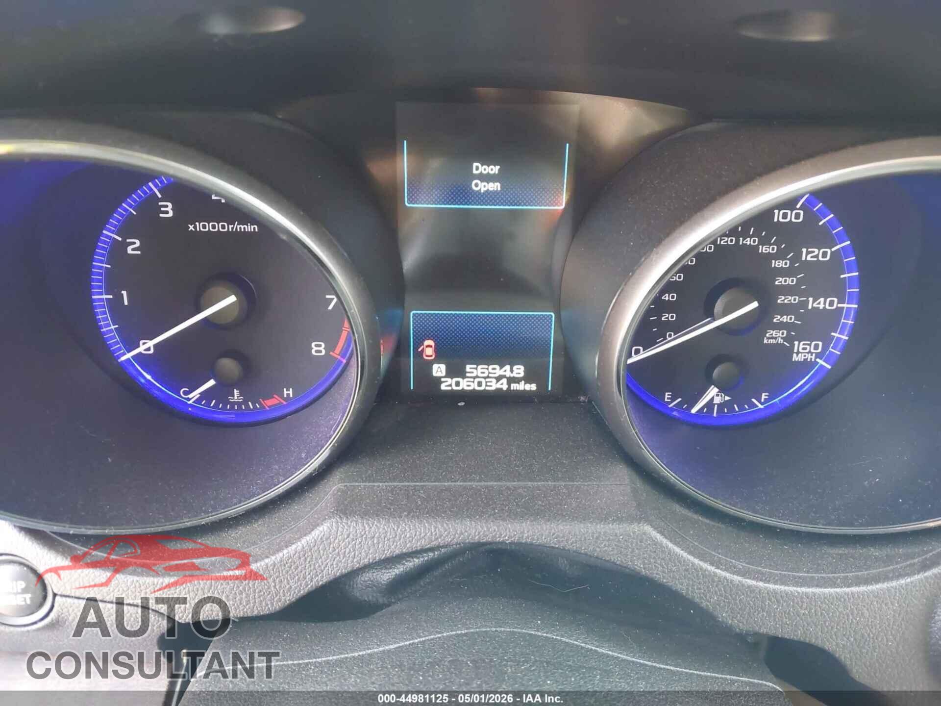 SUBARU OUTBACK 2016 - 4S4BSENC7G3242291