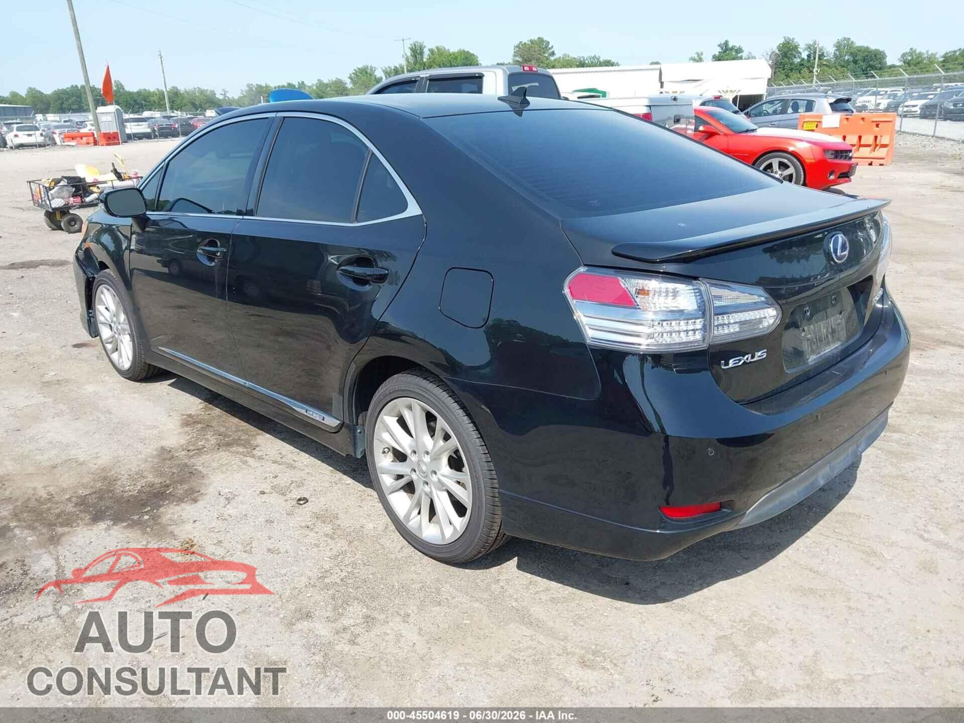 LEXUS HS 250H 2010 - JTHBB1BA9A2034487