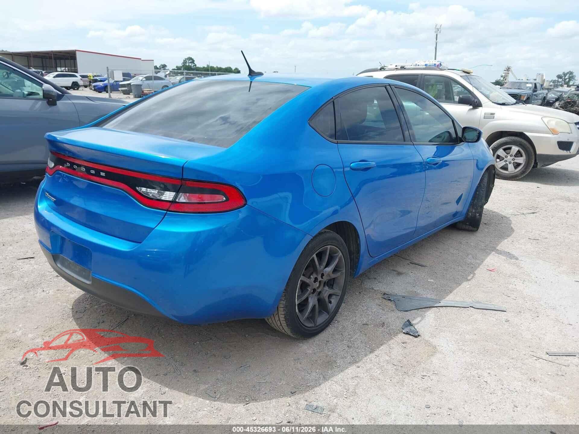 DODGE DART 2015 - 1C3CDFAAXFD392275