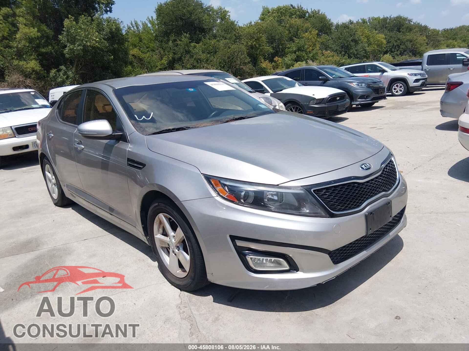 KIA OPTIMA 2015 - KNAGM4A79F5584574