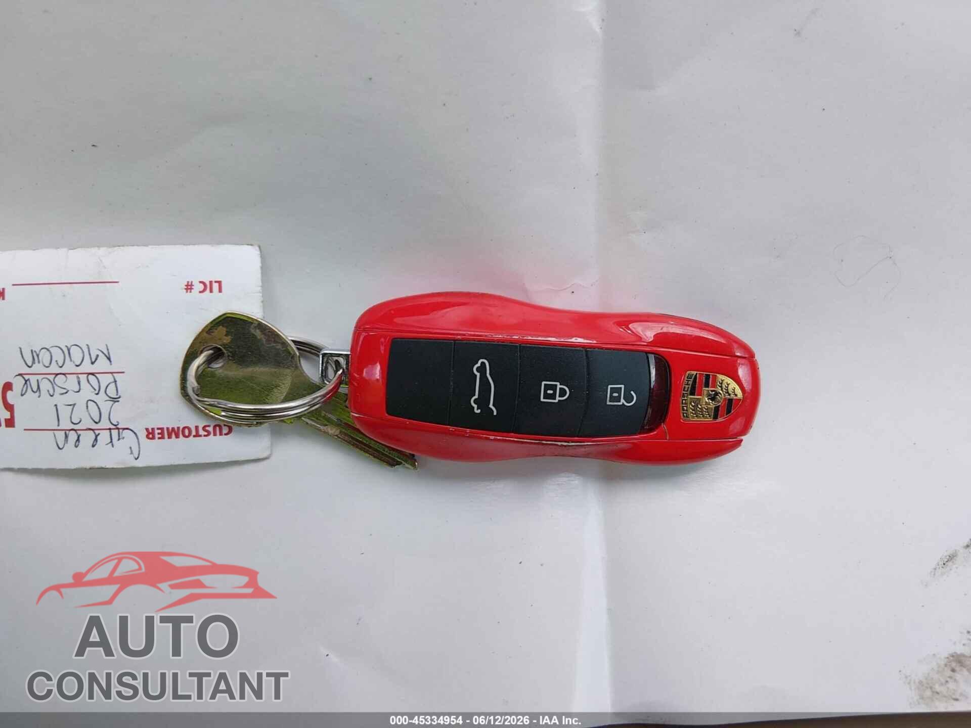 PORSCHE MACAN 2021 - WP1AA2A56MLB00369