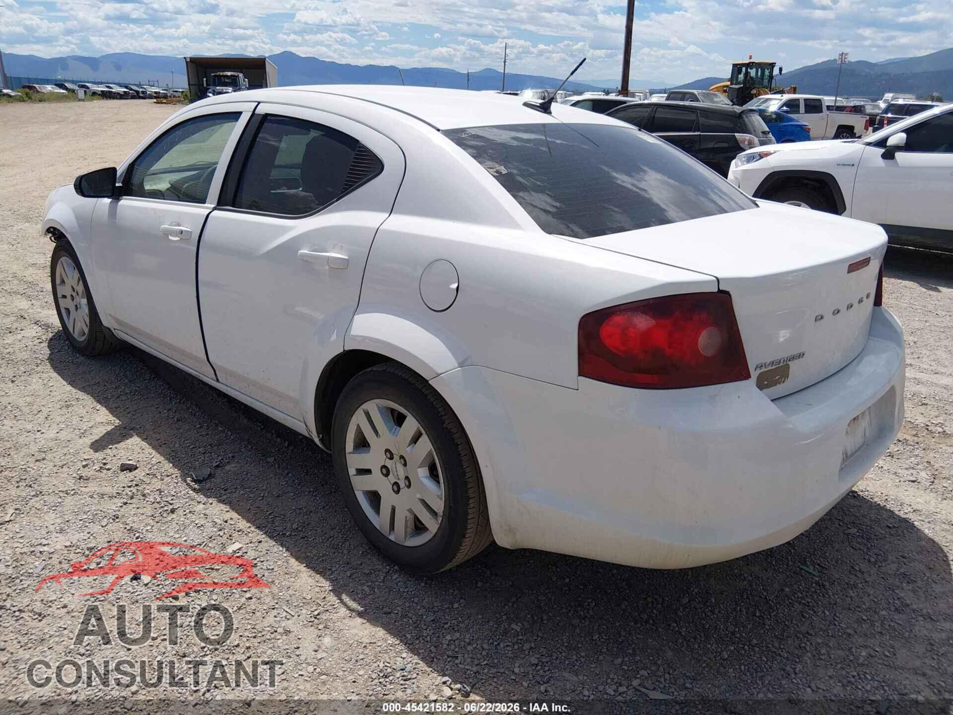 DODGE AVENGER 2013 - 1C3CDZAB8DN530929