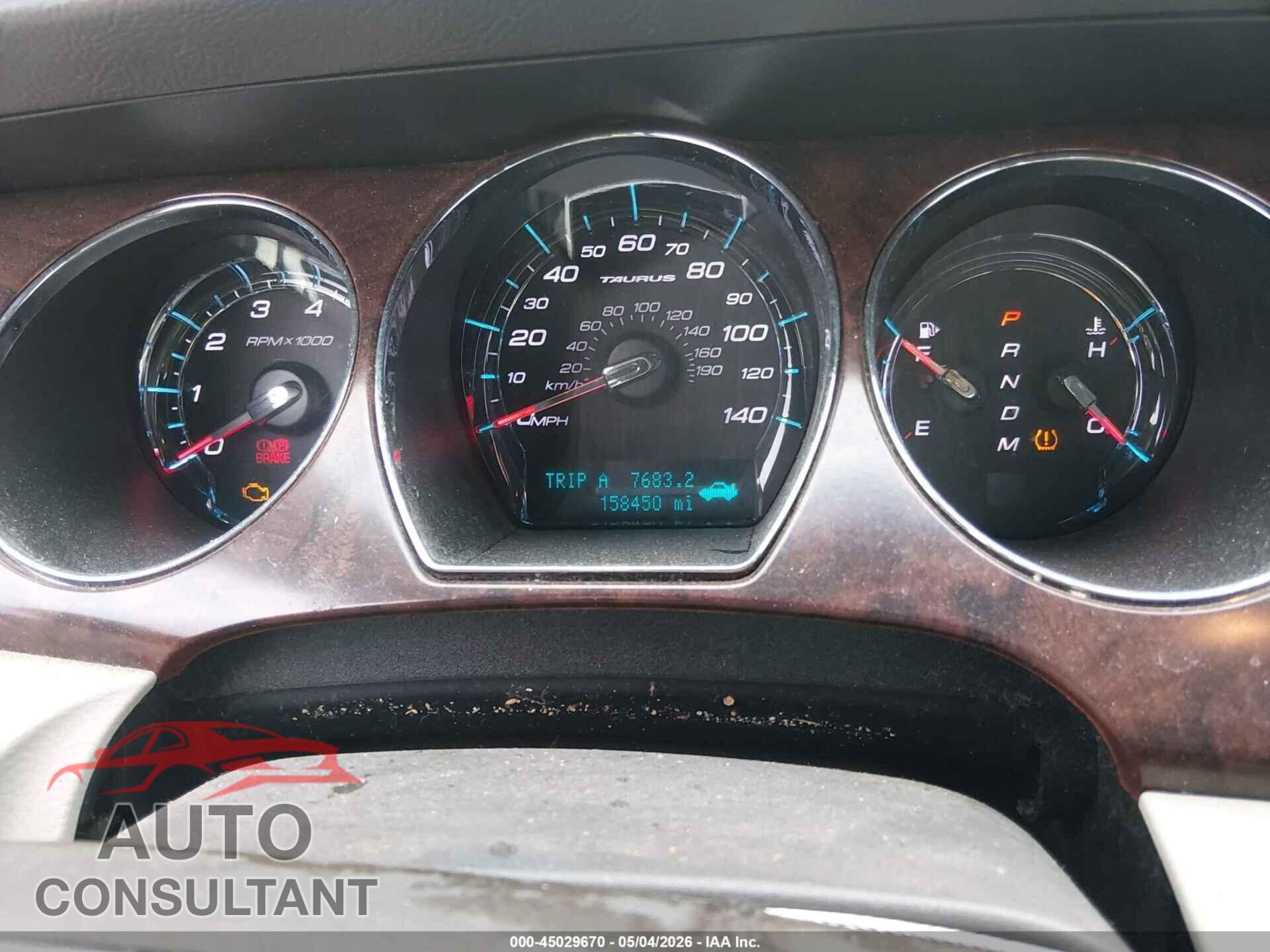 FORD TAURUS 2012 - 1FAHP2FW9CG101111