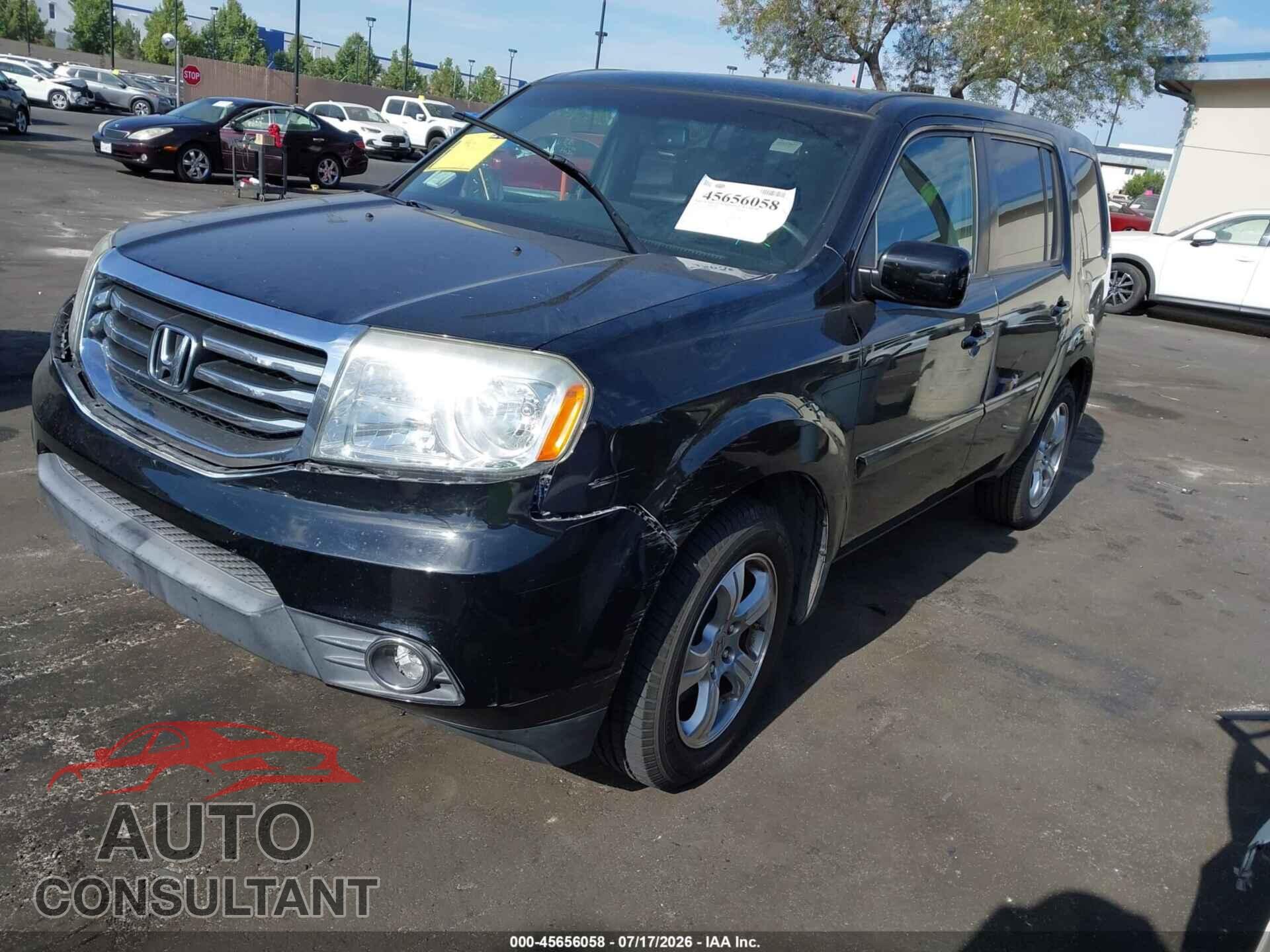HONDA PILOT 2012 - 5FNYF3H56CB032105
