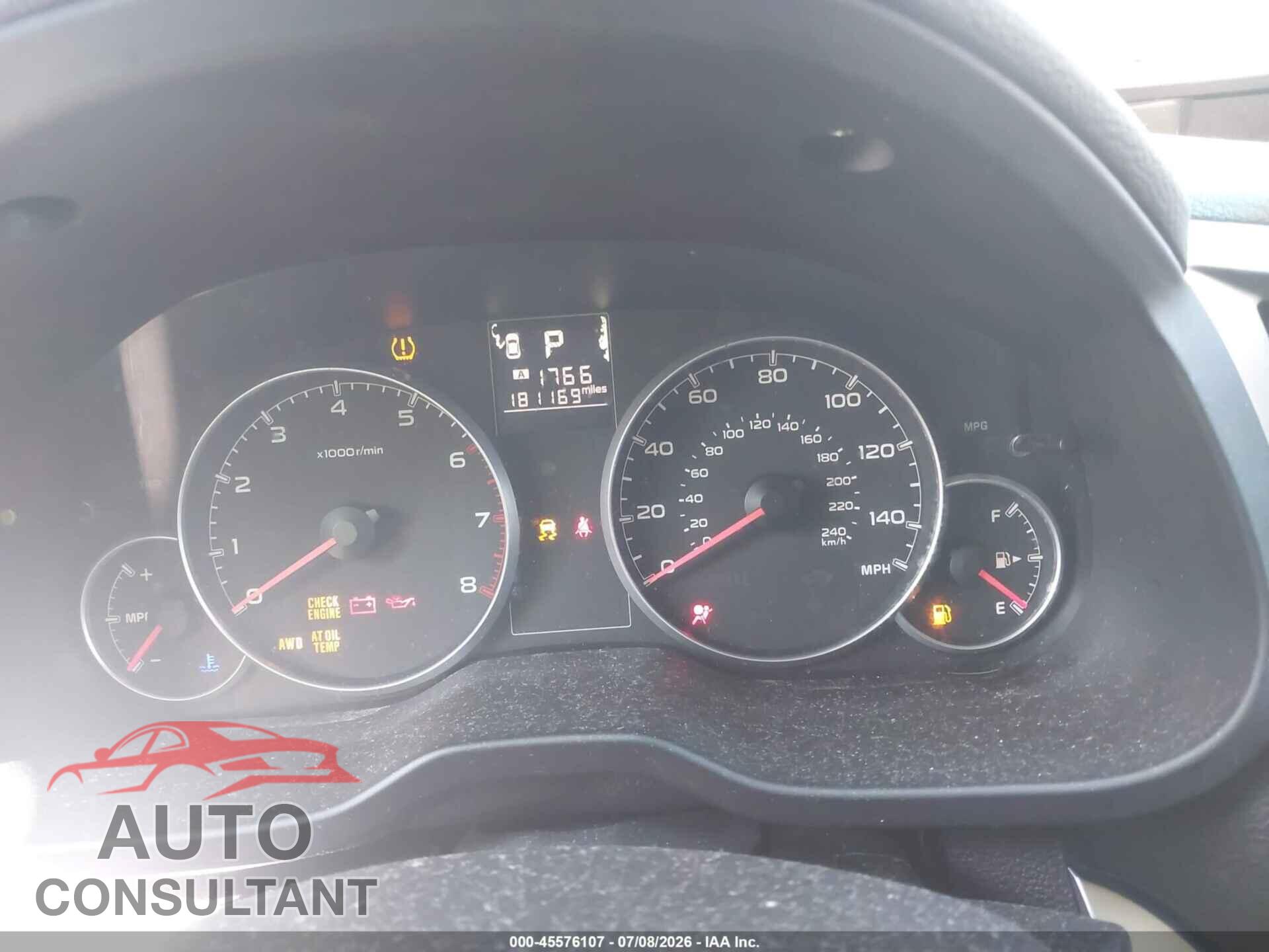 SUBARU OUTBACK 2014 - 4S4BRBCC8E3244755