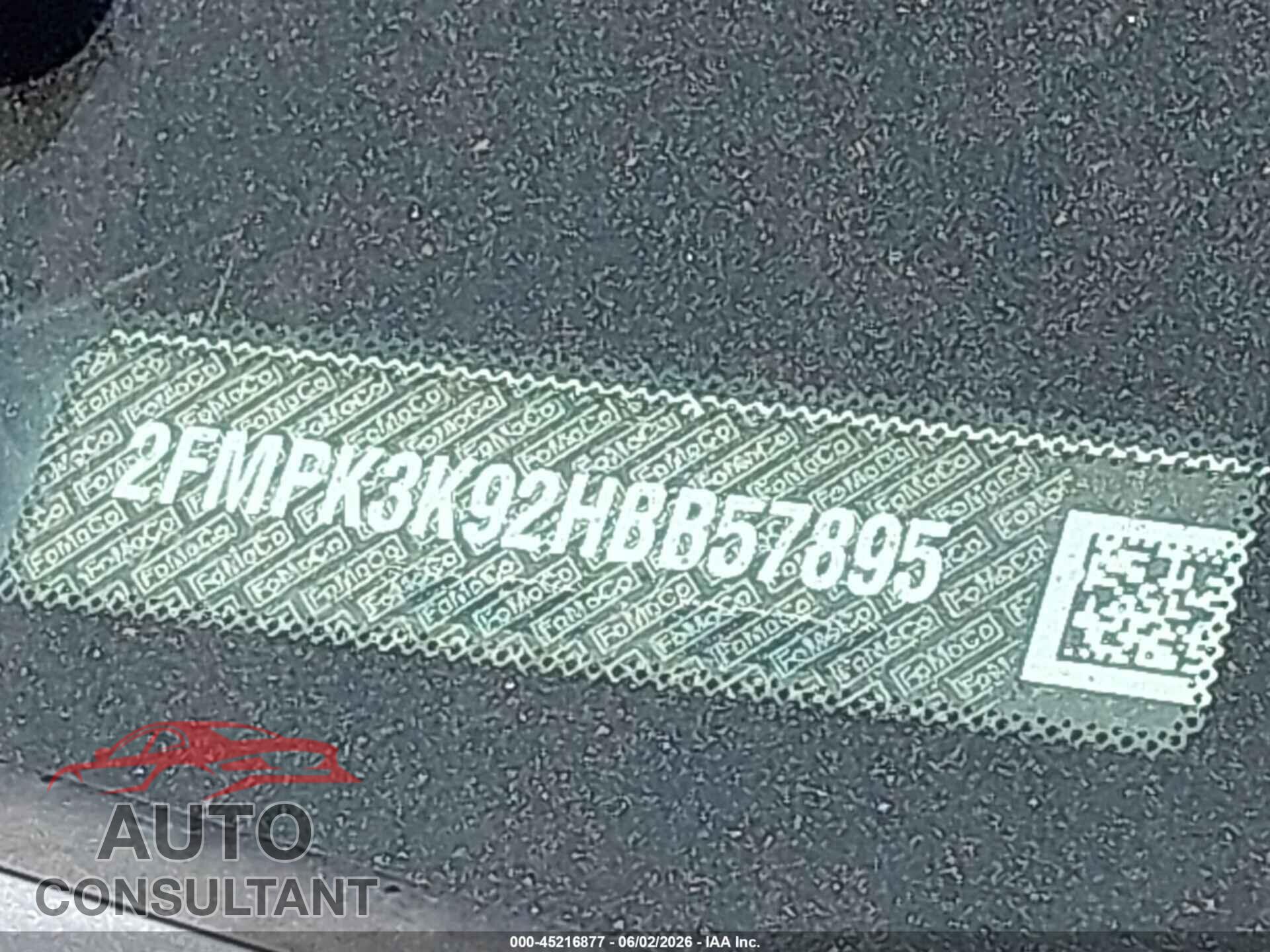 FORD EDGE 2017 - 2FMPK3K92HBB57895