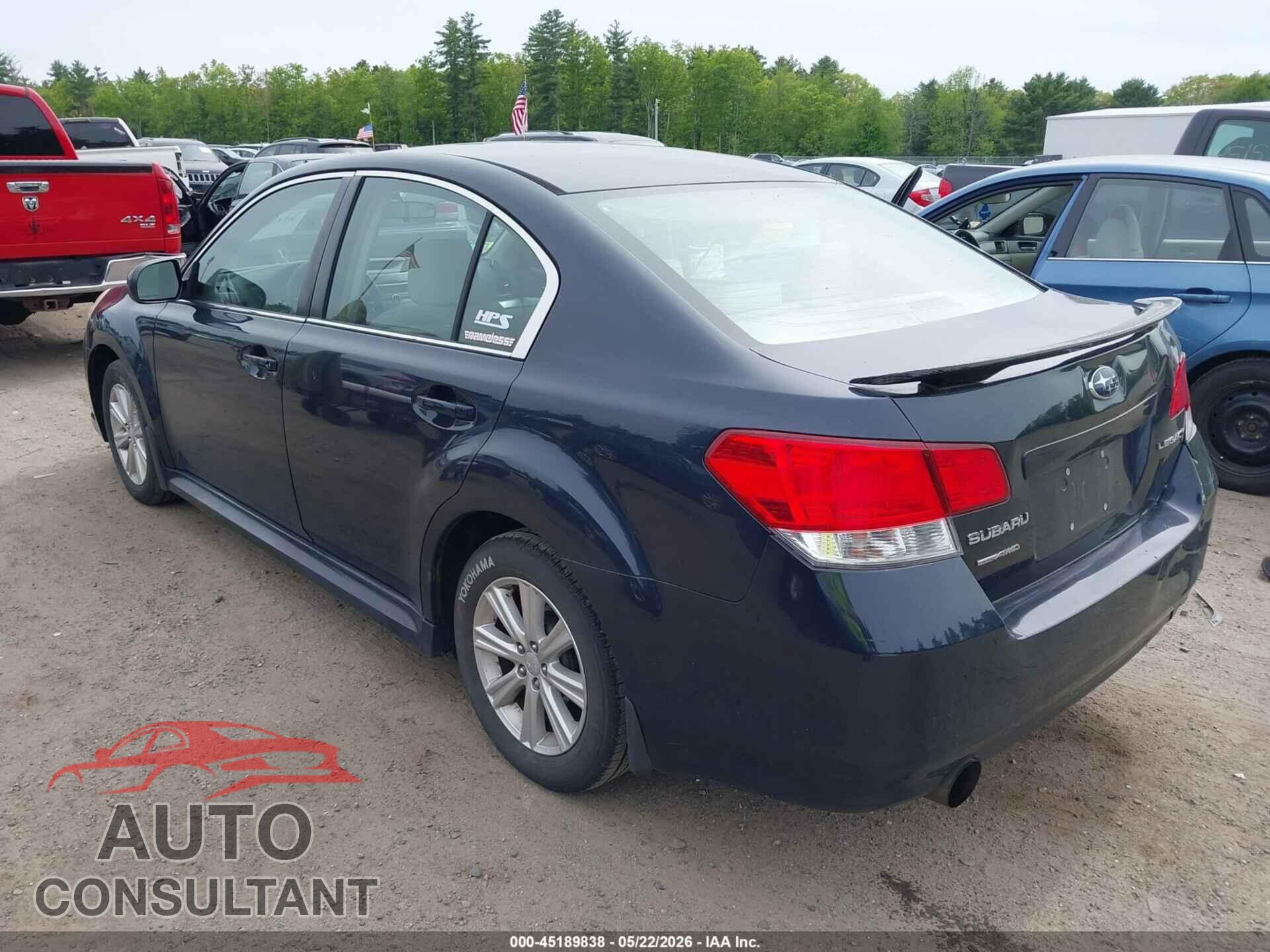 SUBARU LEGACY 2012 - 4S3BMBA67C3039733