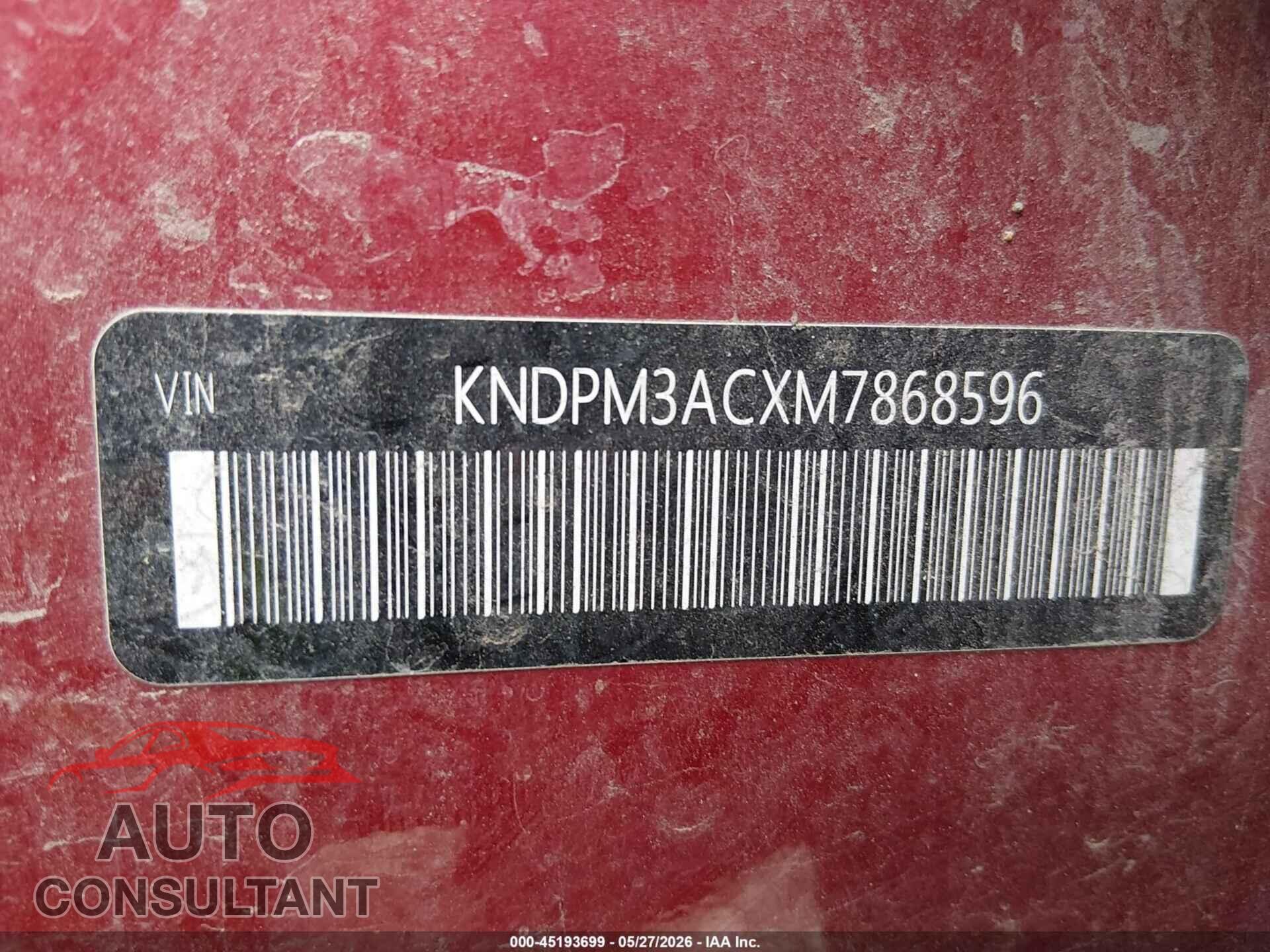 KIA SPORTAGE 2021 - KNDPM3ACXM7868596