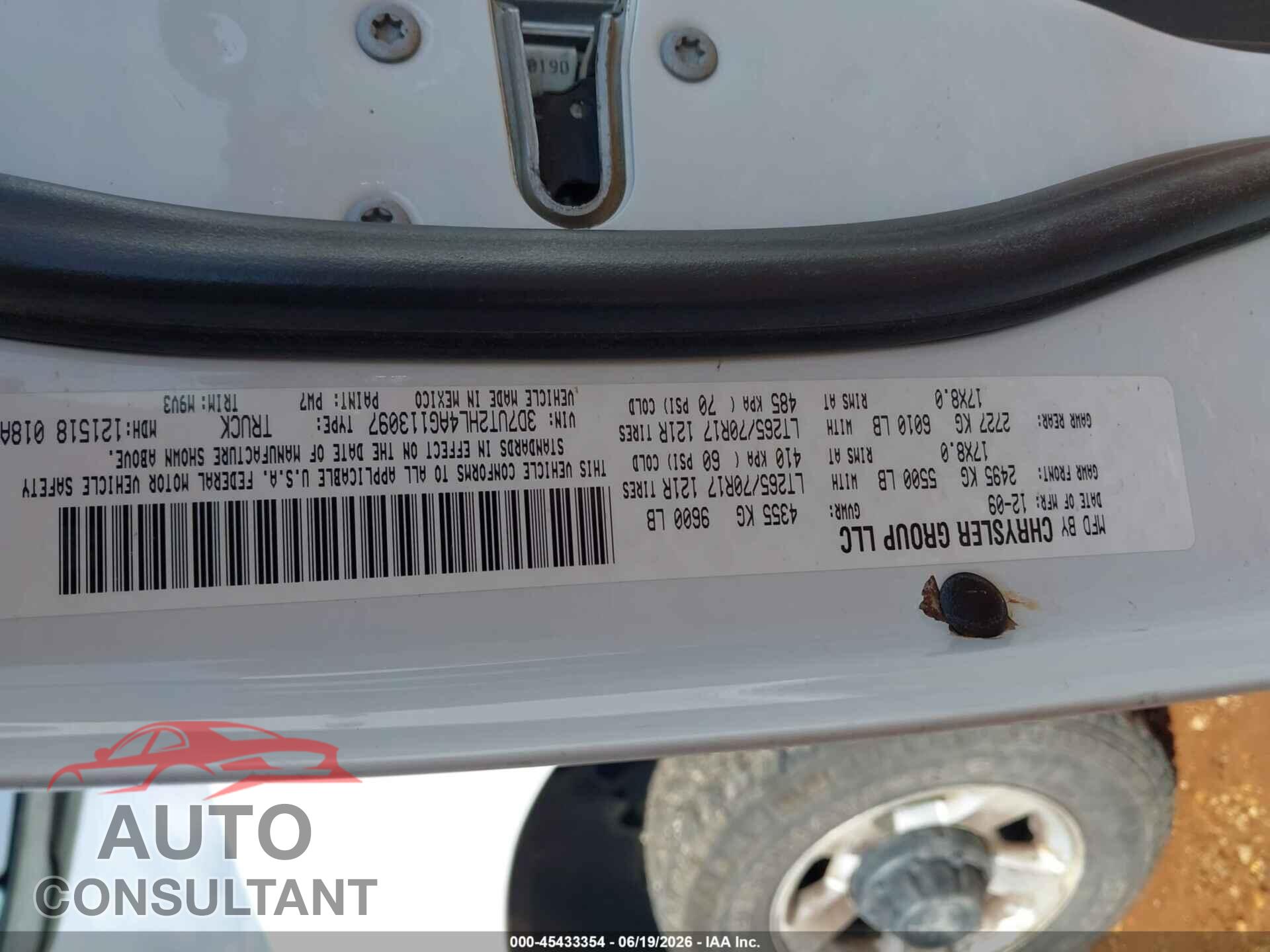 DODGE RAM 2500 2010 - 3D7UT2HL4AG113097
