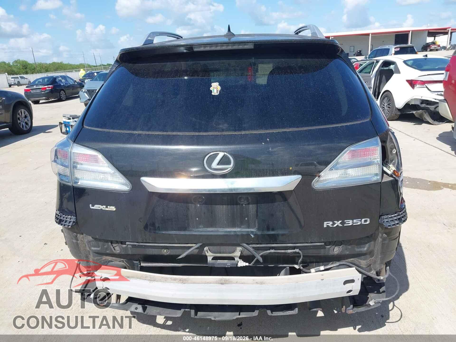 LEXUS RX 350 2012 - 2T2BK1BAXCC137712