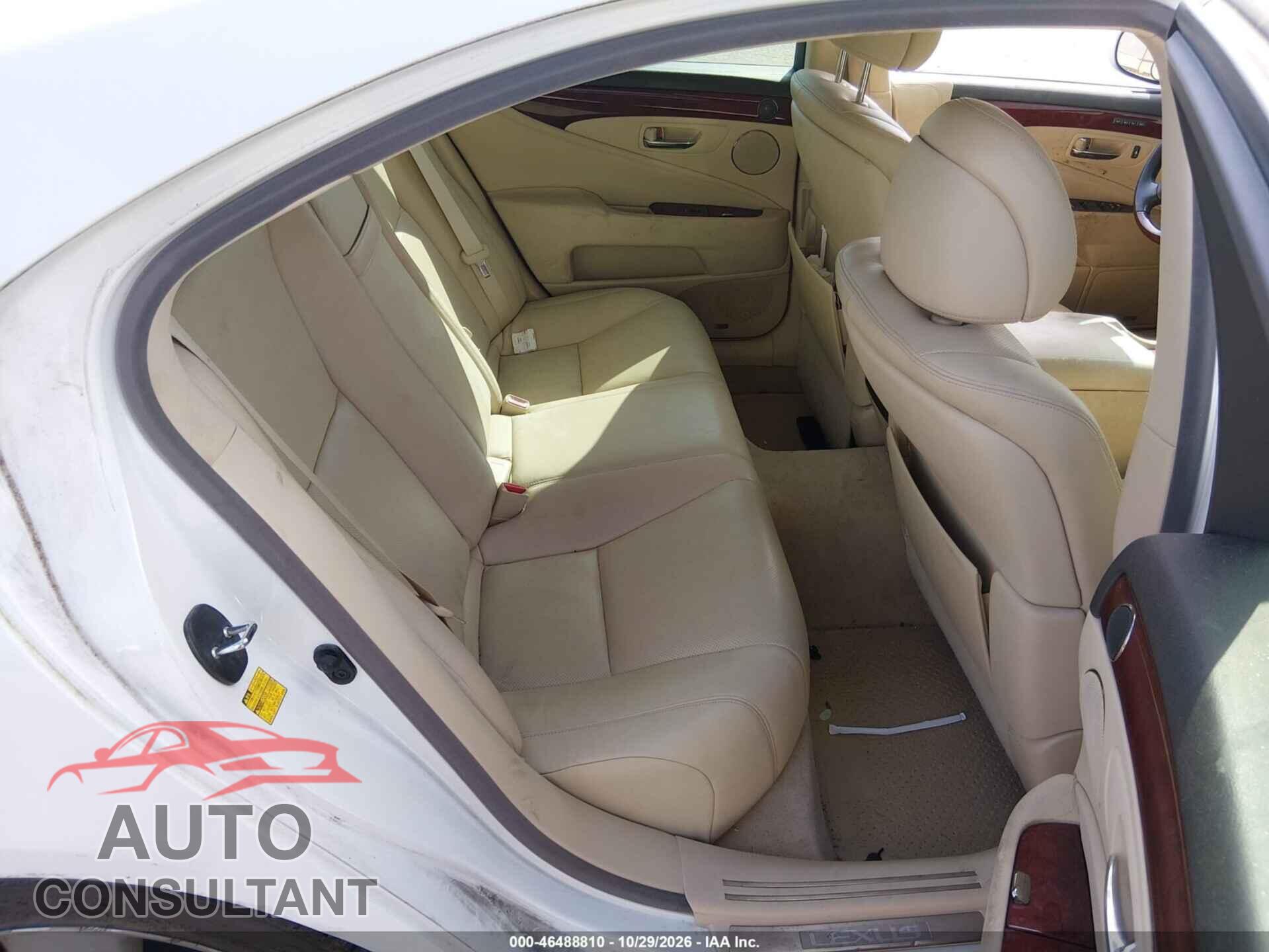 LEXUS LS 460 2012 - JTHBL5EF0C5111275