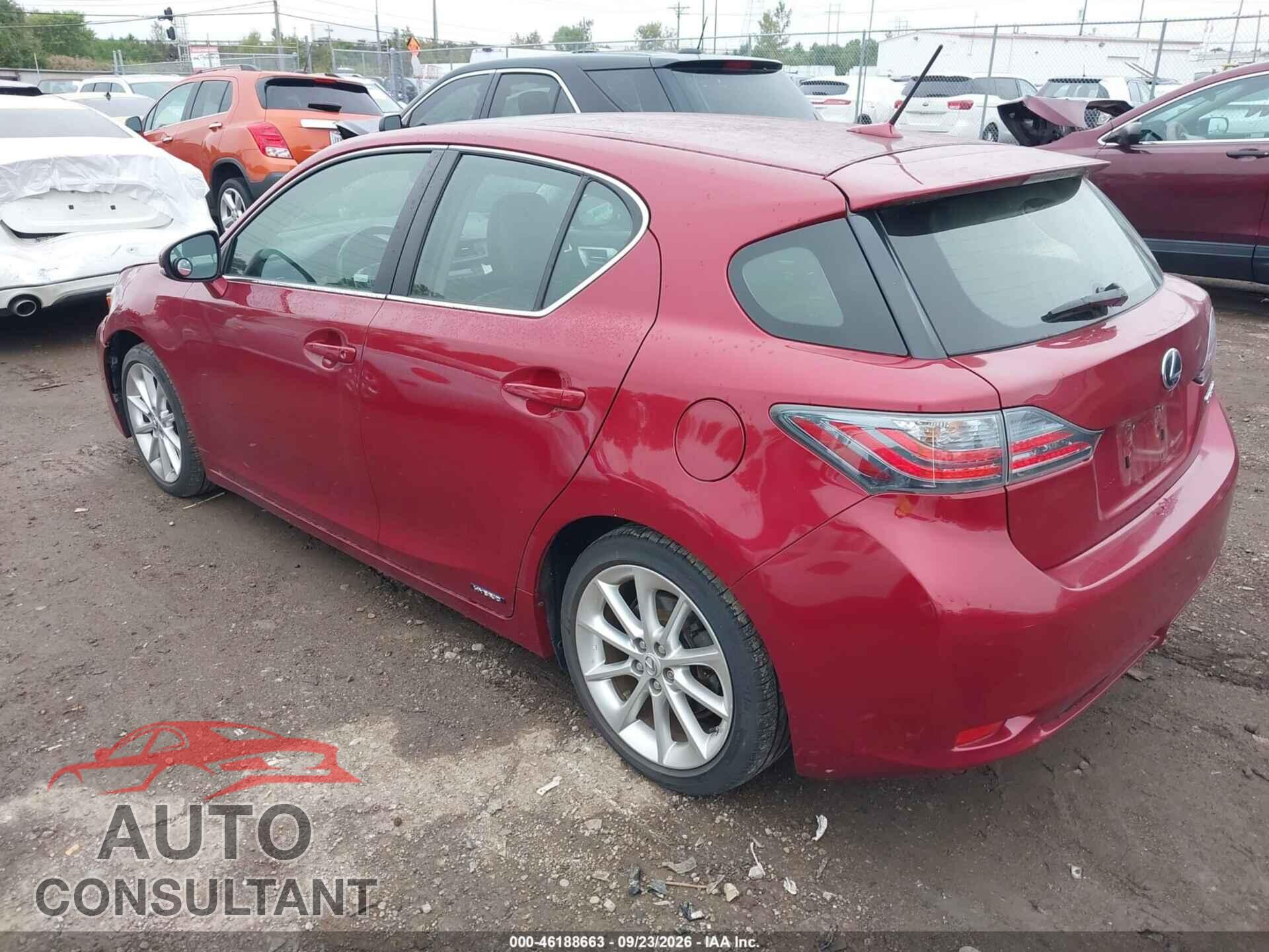LEXUS CT 200H 2012 - JTHKD5BH2C2077201