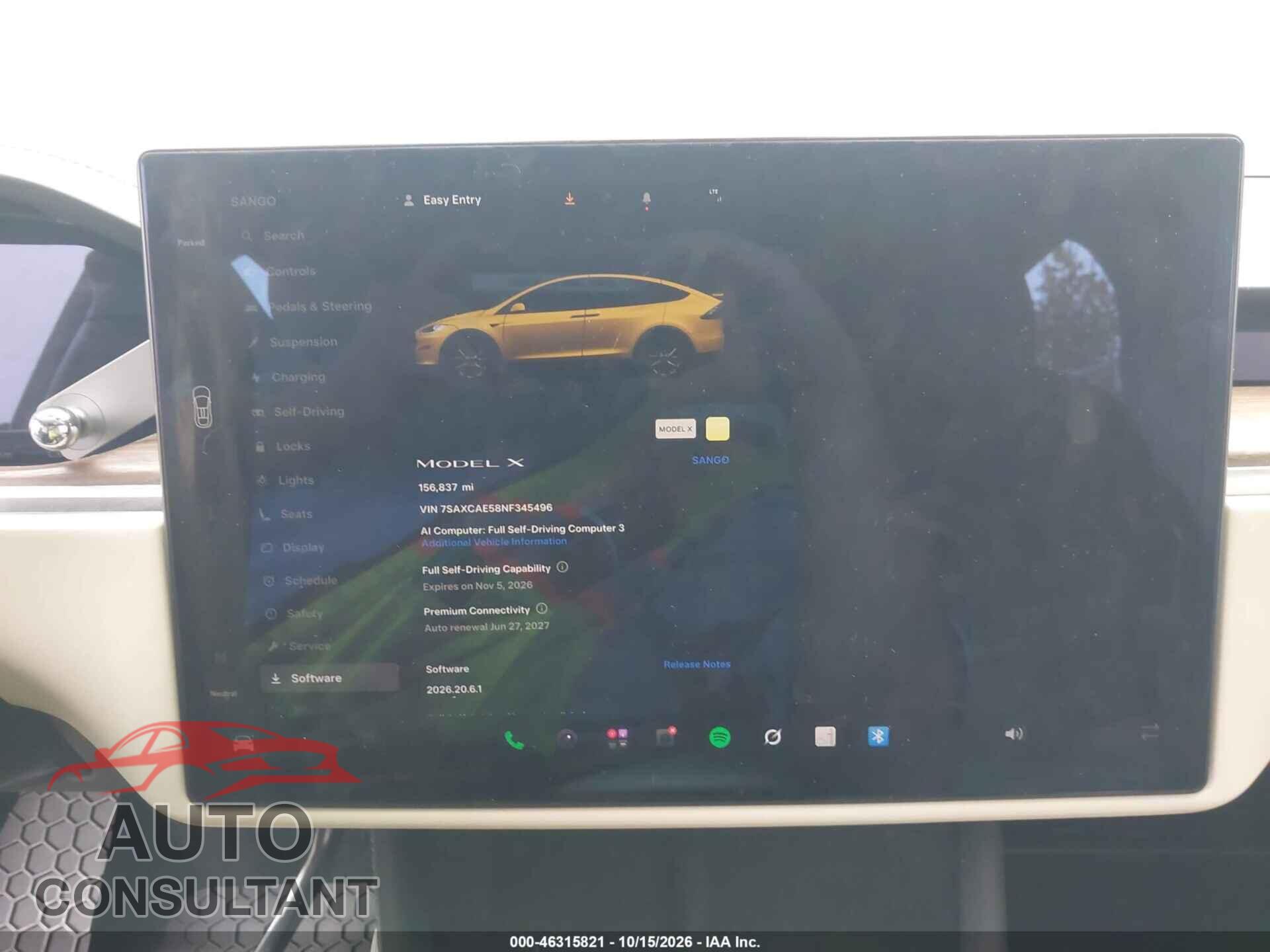 TESLA MODEL X 2022 - 7SAXCAE58NF345496