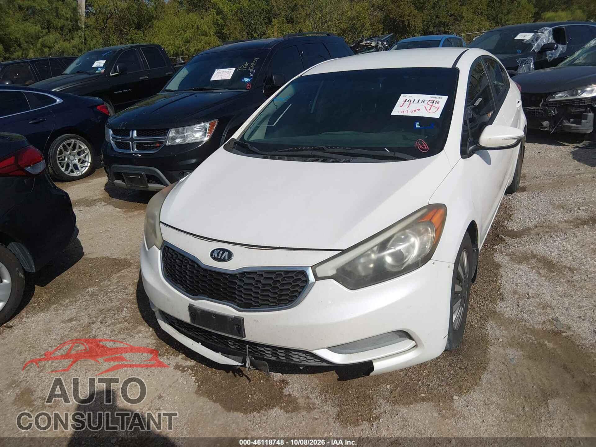 KIA FORTE 2015 - KNAFX4A60F5284545