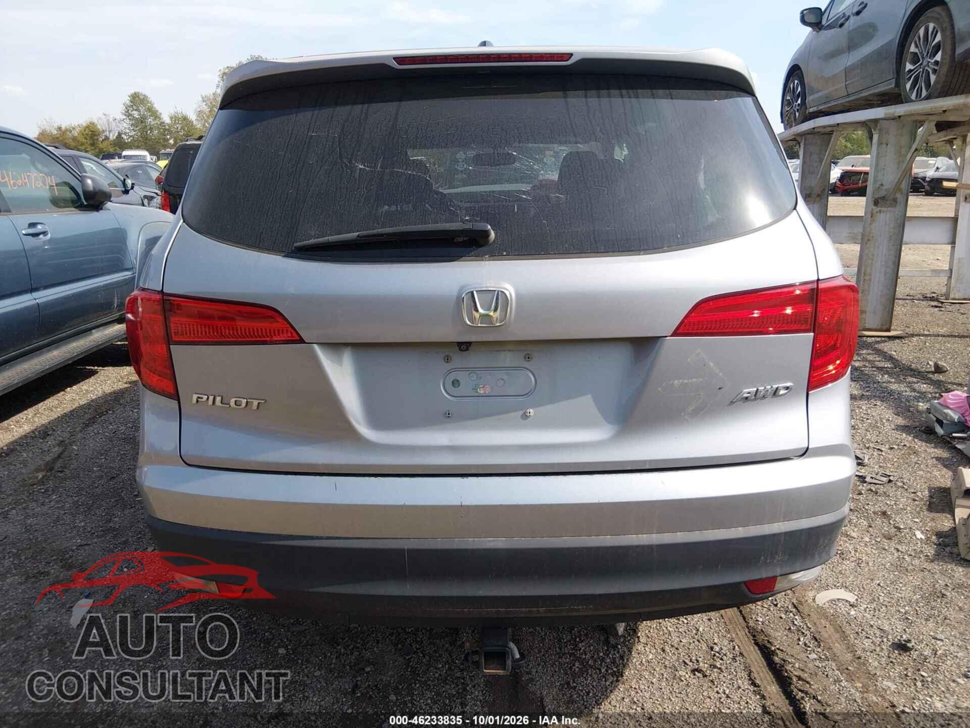 HONDA PILOT 2017 - 5FNYF6H50HB033596
