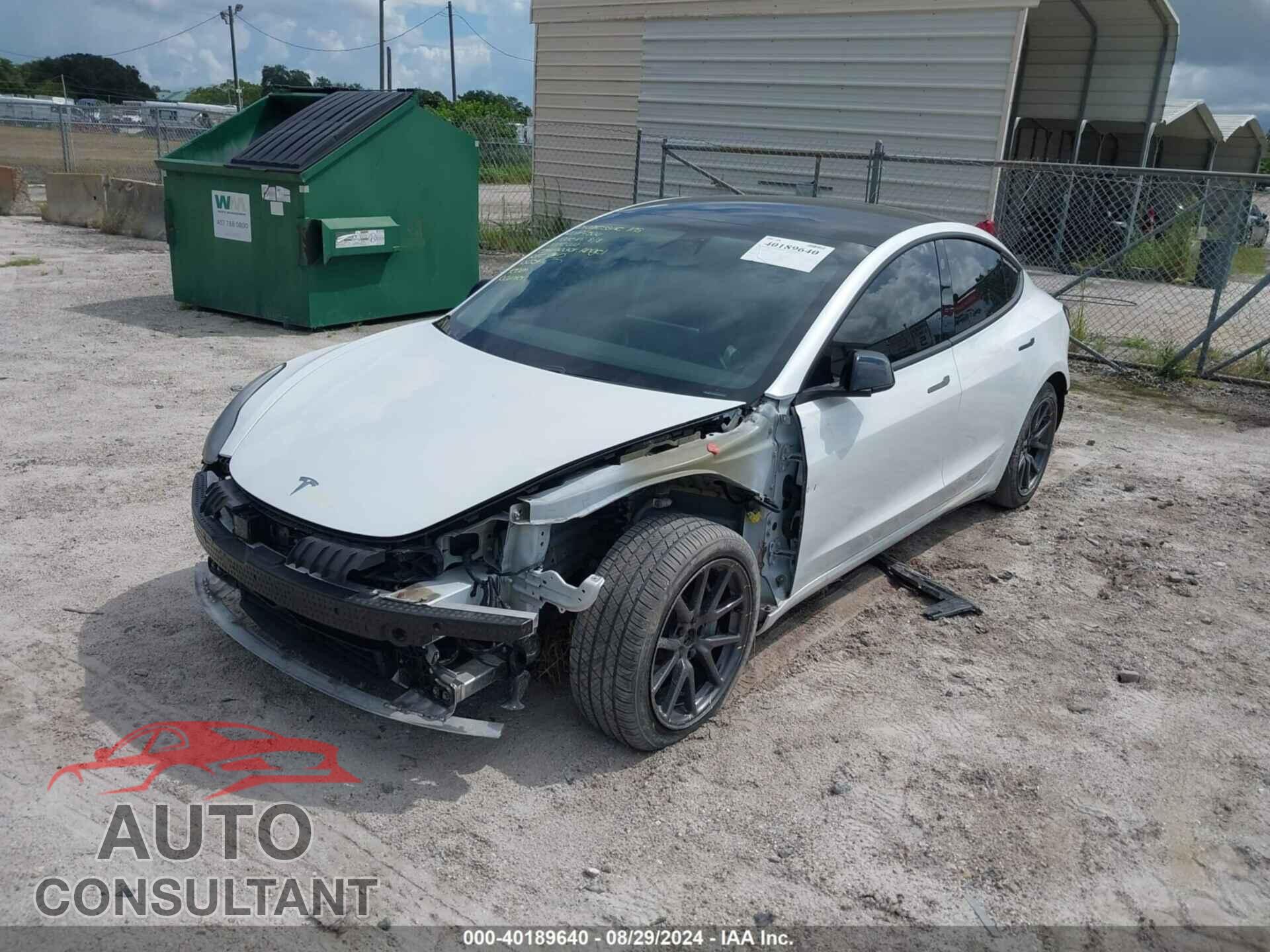 TESLA MODEL 3 2019 - 5YJ3E1EB2KF433273