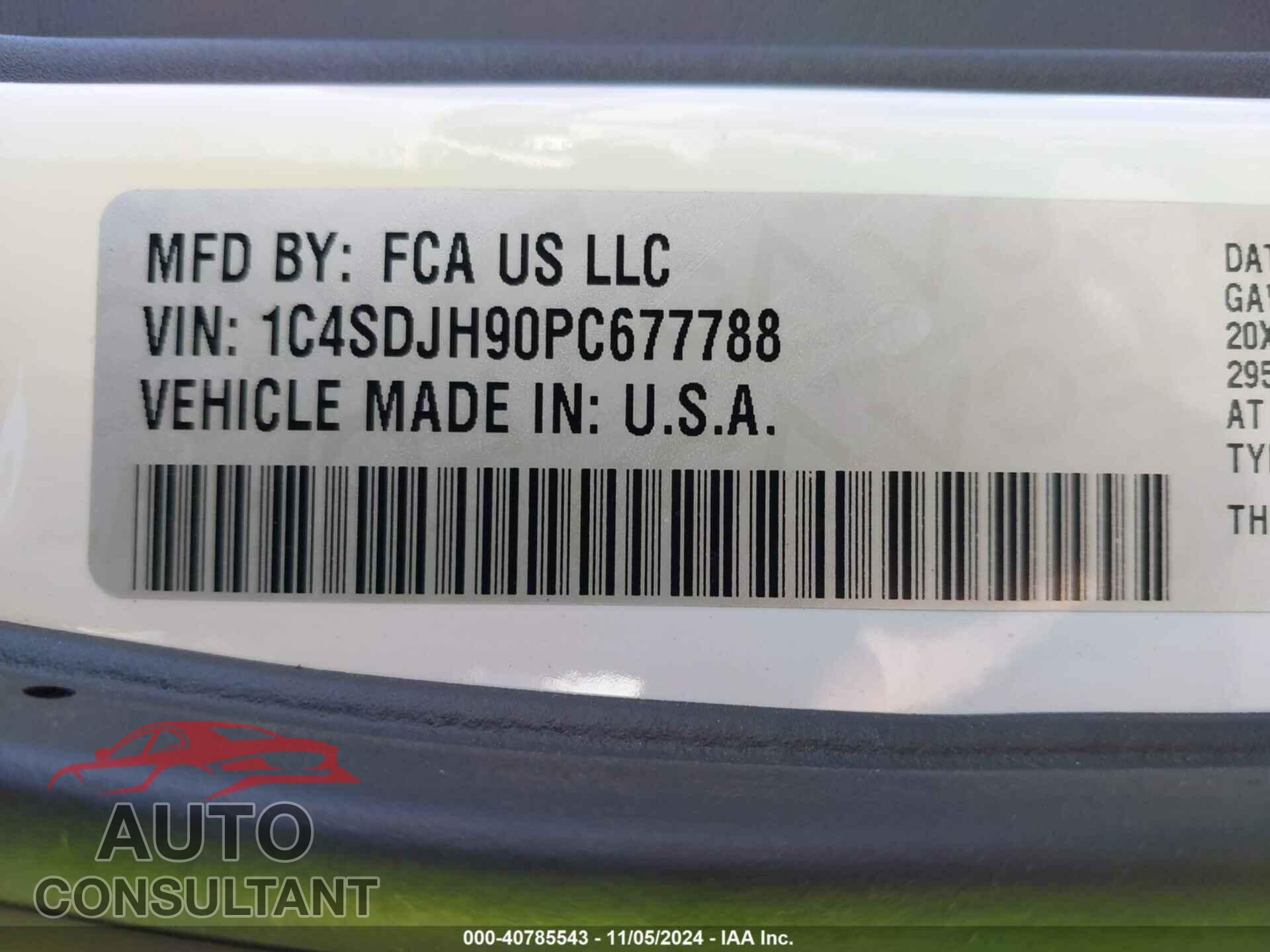 DODGE DURANGO 2023 - 1C4SDJH90PC677788