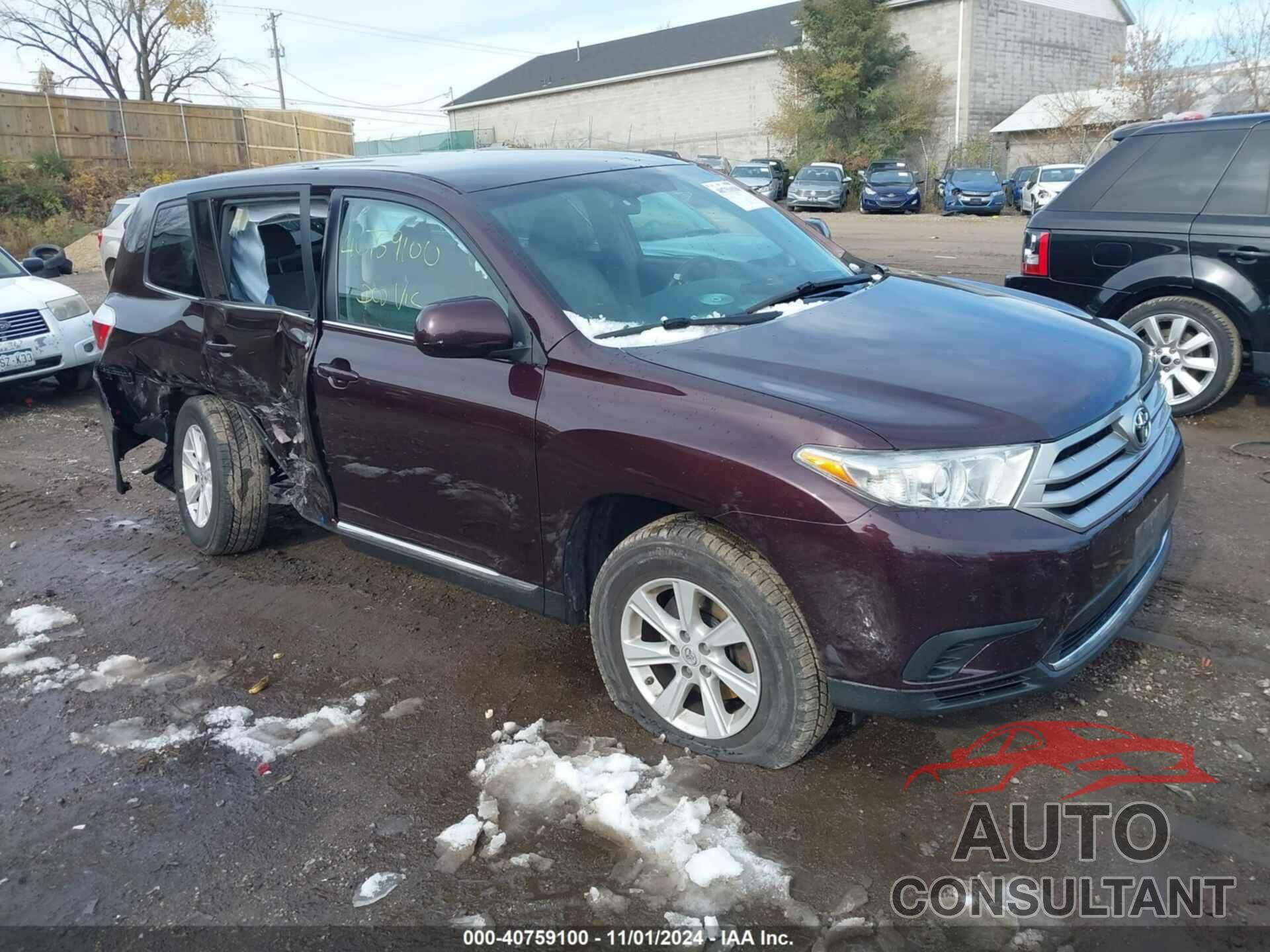 TOYOTA HIGHLANDER 2013 - 5TDBK3EH7DS272664