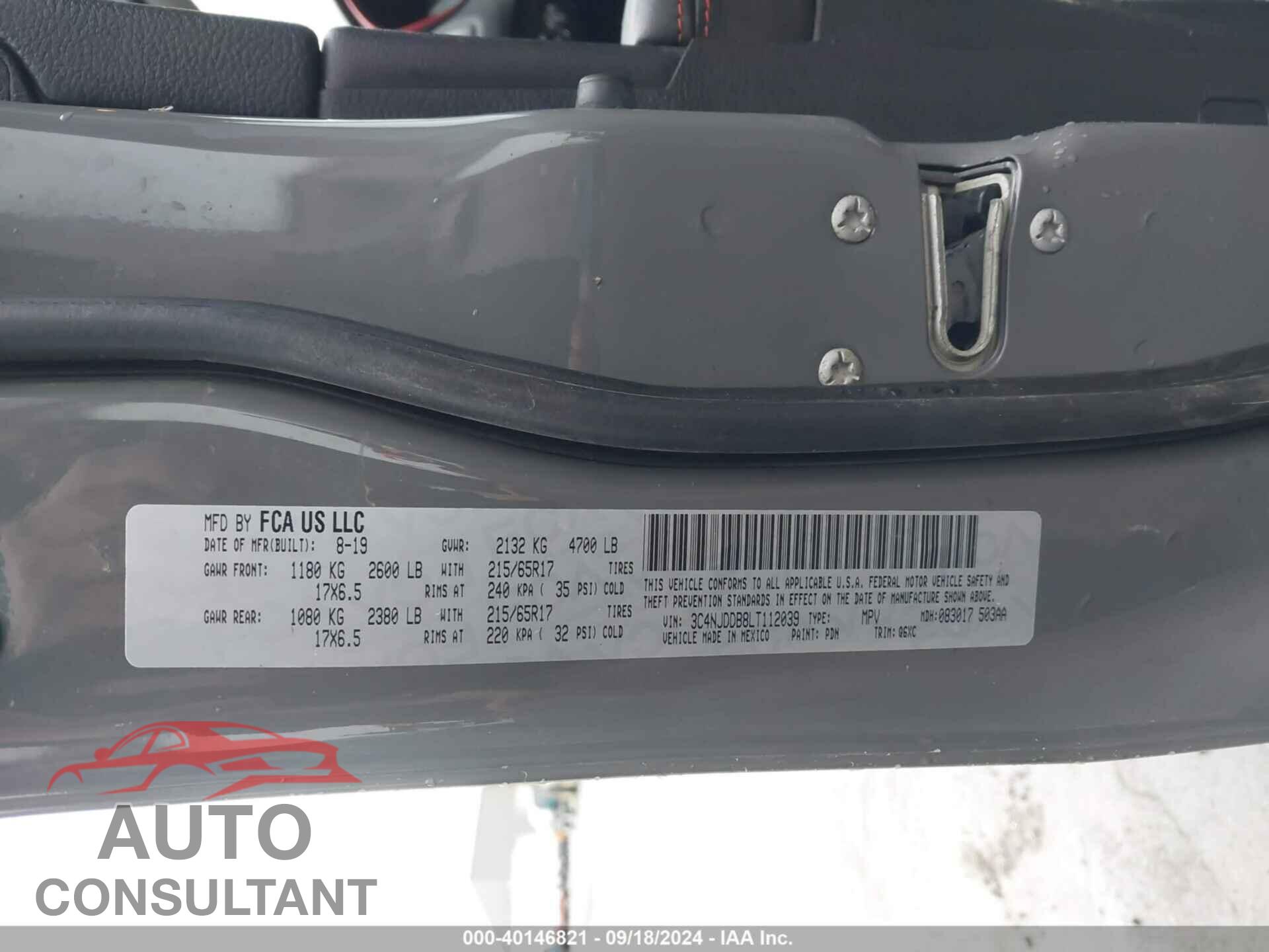 JEEP COMPASS 2020 - 3C4NJDDB8LT112039