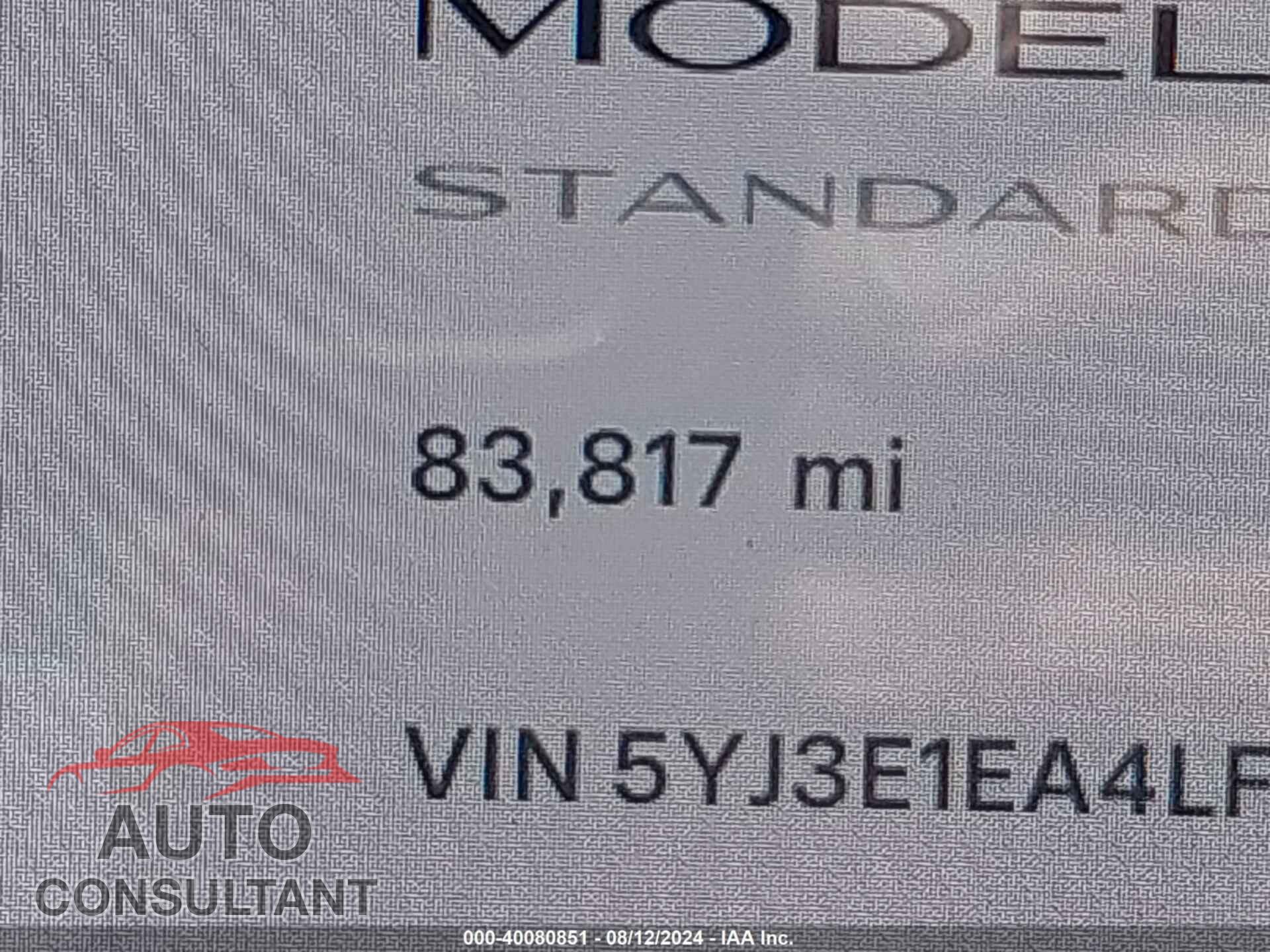 TESLA MODEL 3 2020 - 5YJ3E1EA4LF657928