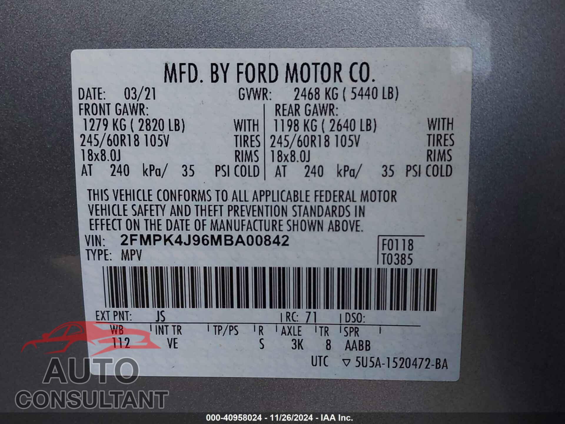 FORD EDGE 2022 - 2FMPK4J90NBA32042