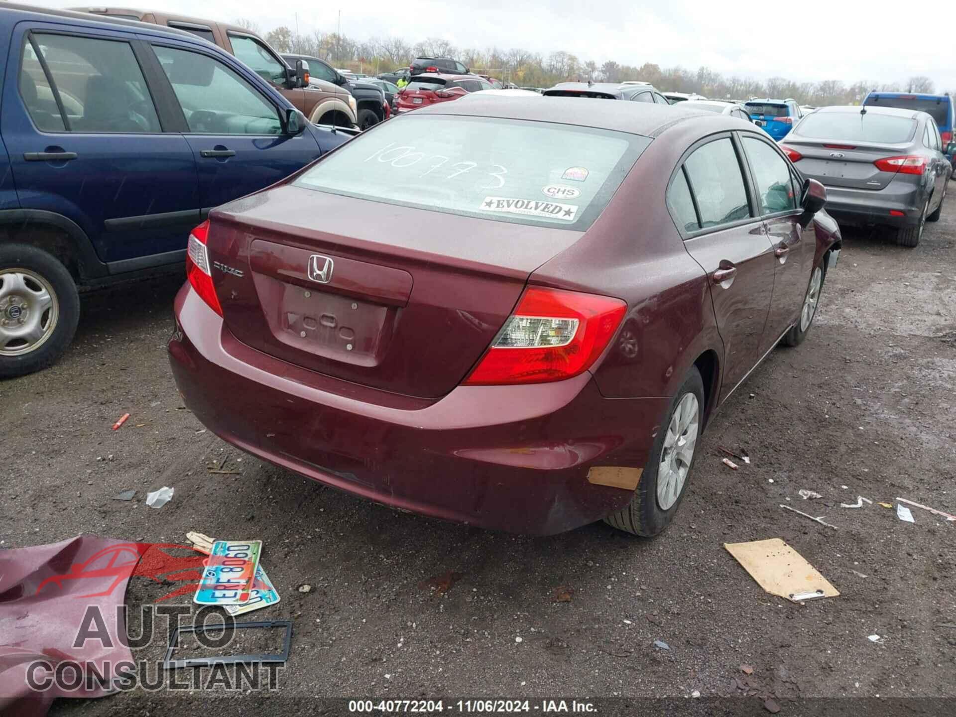 HONDA CIVIC 2012 - 19XFB2F57CE100773