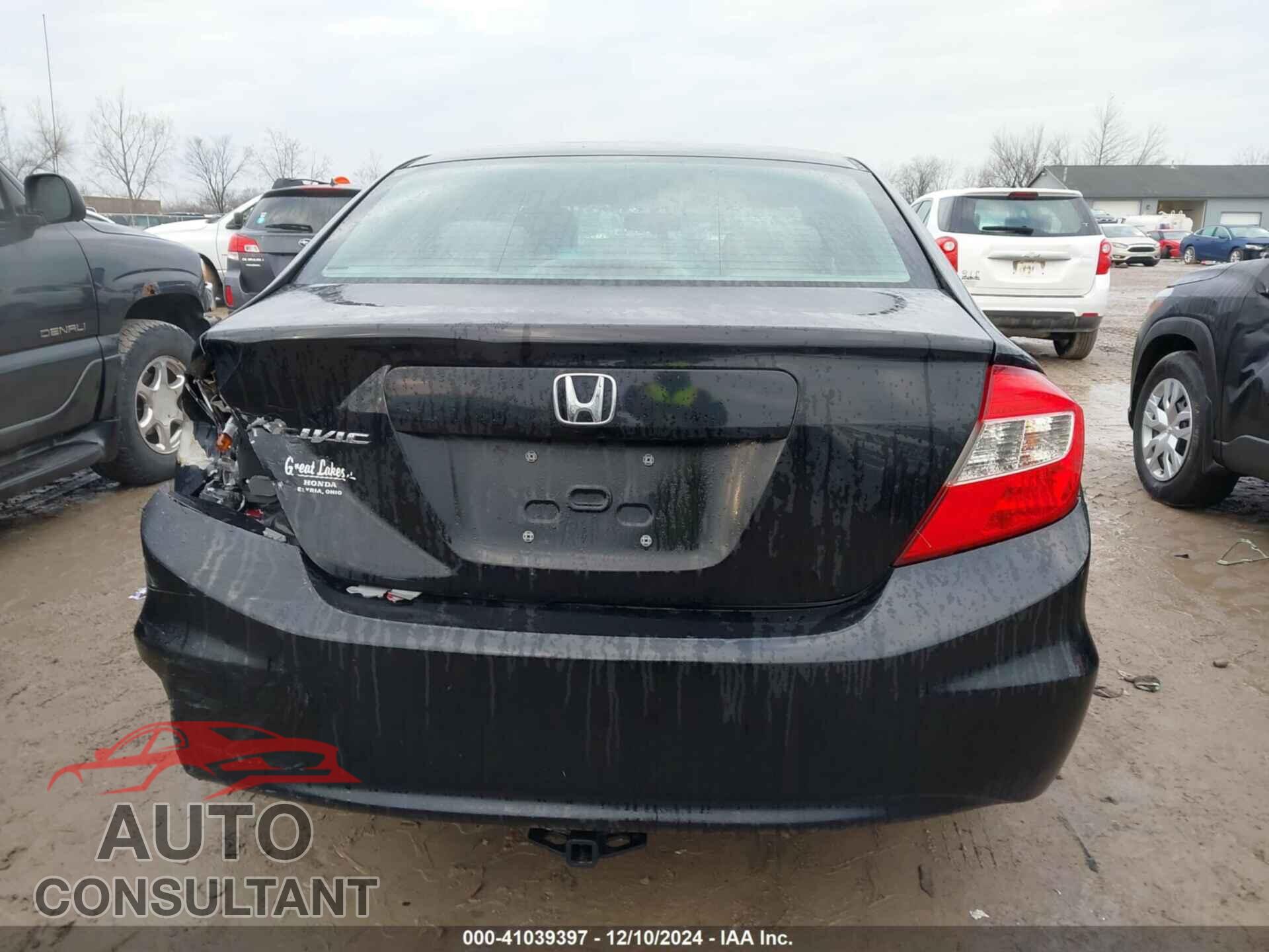 HONDA CIVIC 2012 - 19XFB2F90CE011792