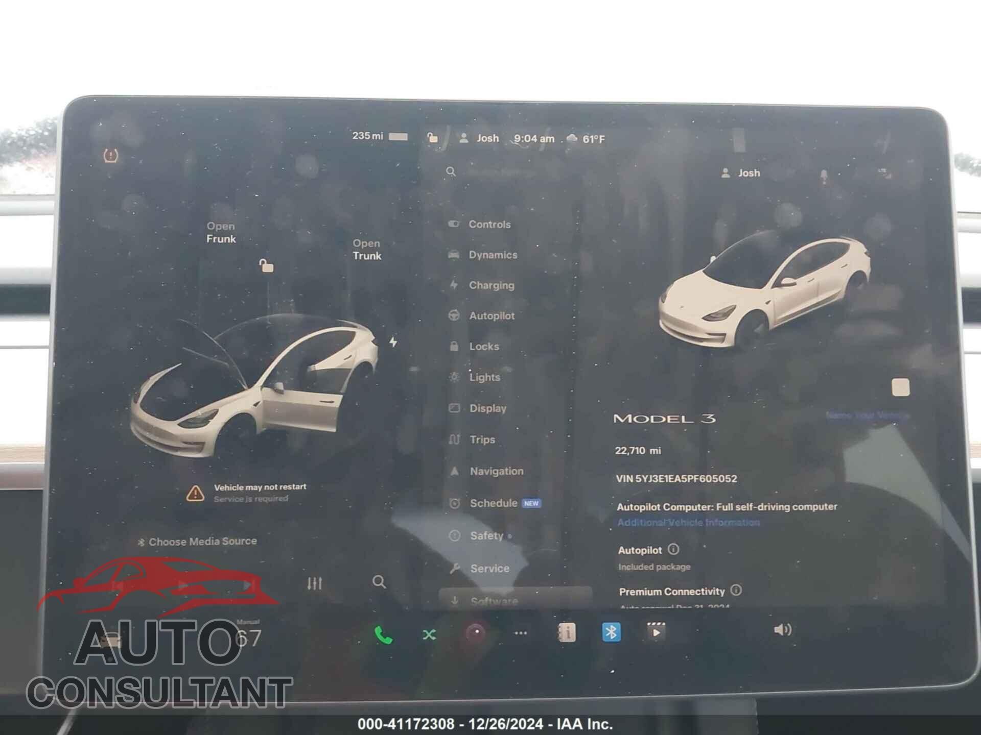 TESLA MODEL 3 2023 - 5YJ3E1EA5PF605052
