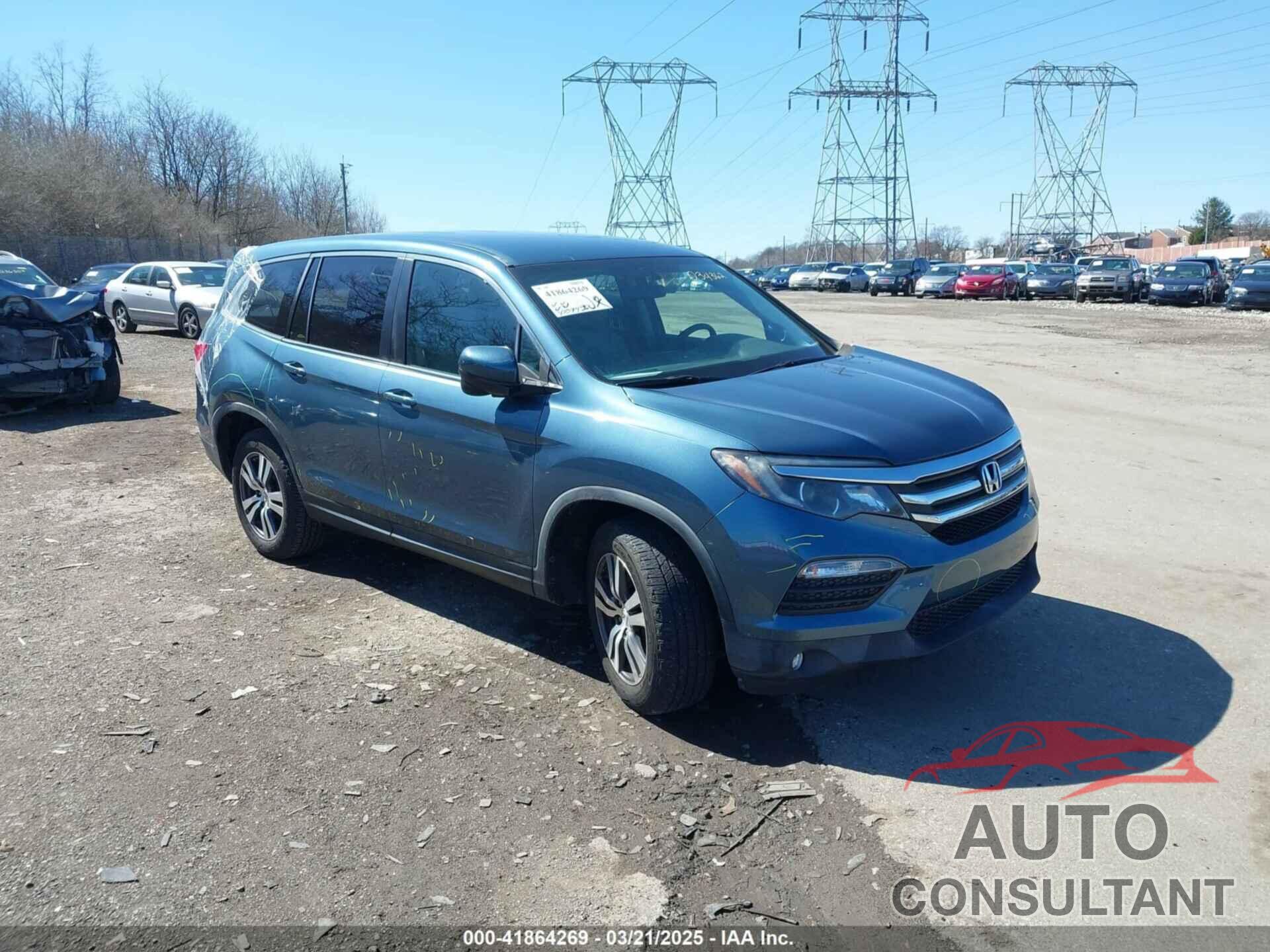 HONDA PILOT 2017 - 5FNYF6H34HB034362