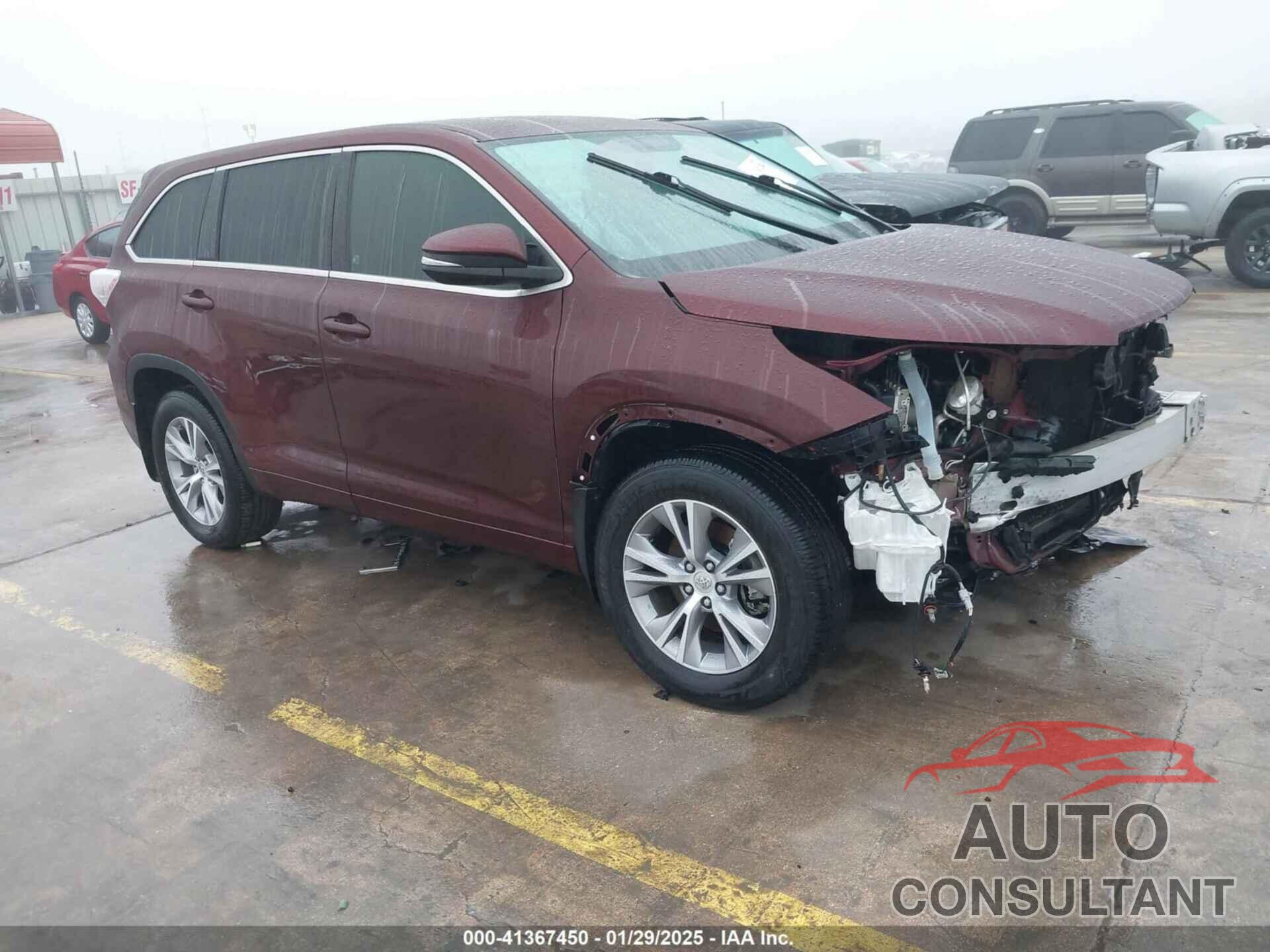 TOYOTA HIGHLANDER 2015 - 5TDZKRFH7FS062276