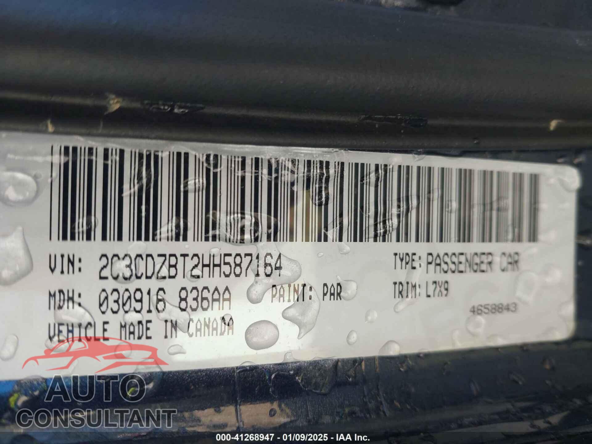 DODGE CHALLENGER 2017 - 2C3CDZBT2HH587164