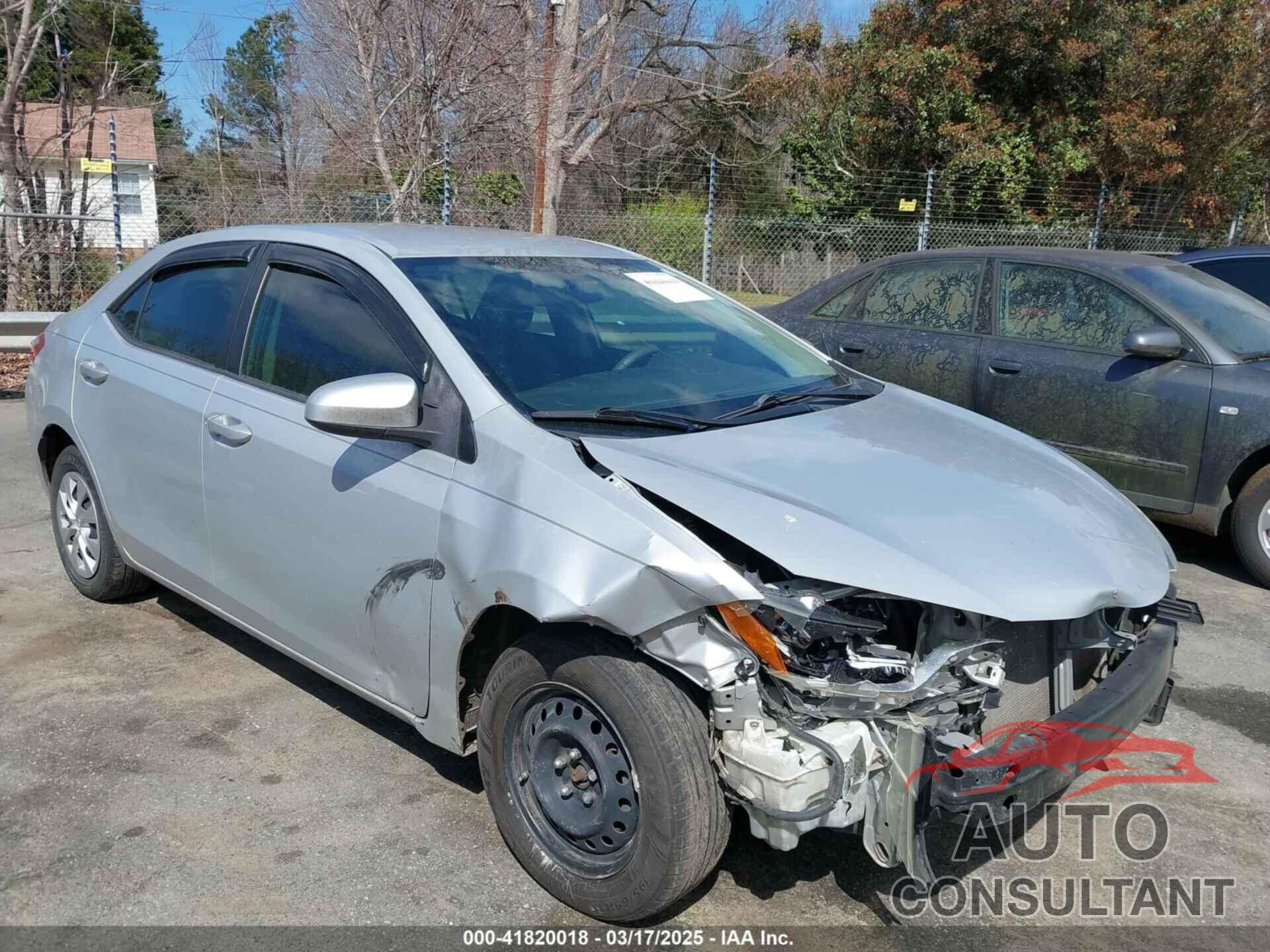 TOYOTA COROLLA 2015 - 2T1BURHE4FC310457