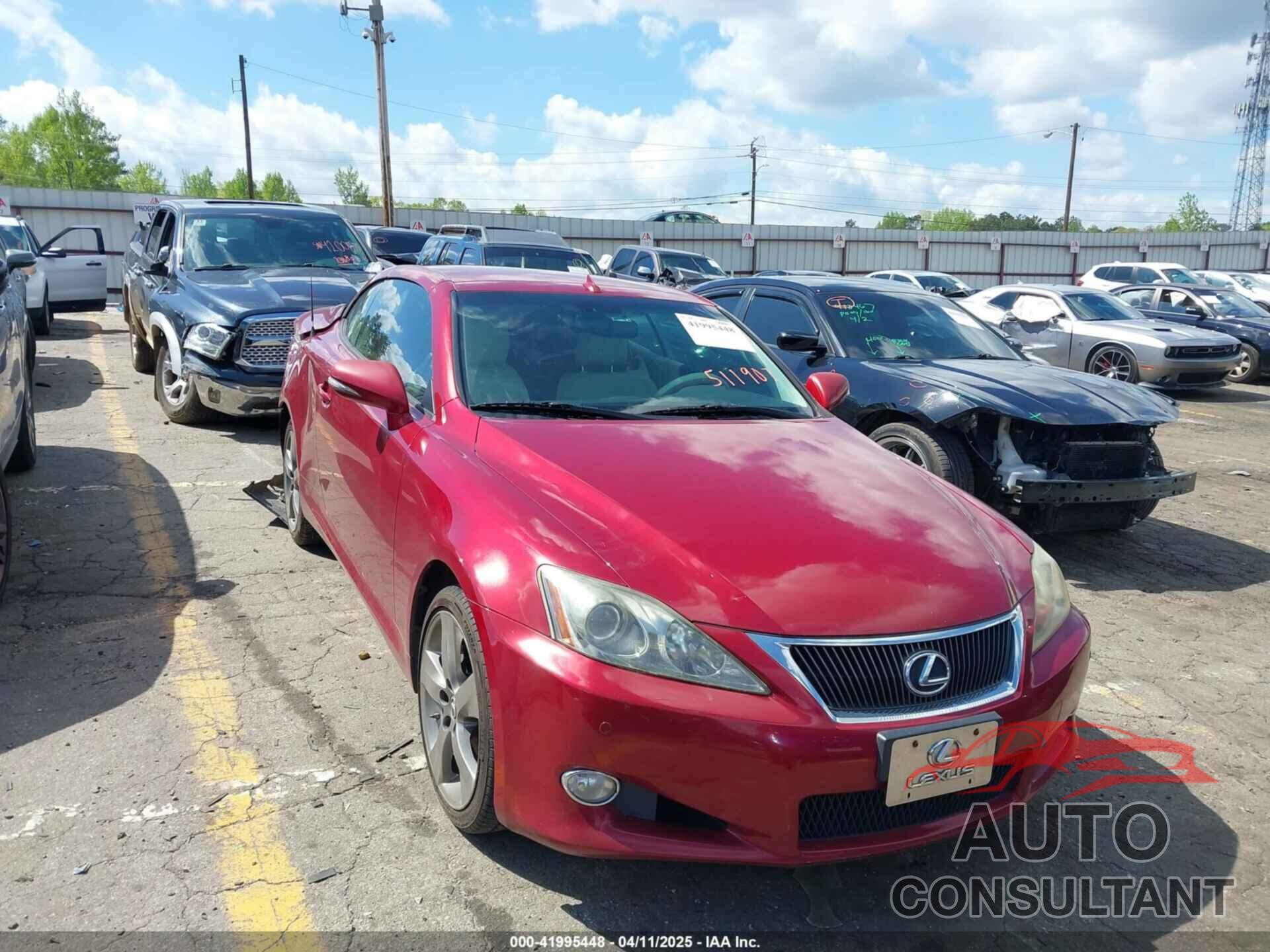 LEXUS IS 250C 2010 - JTHFF2C29A2511907